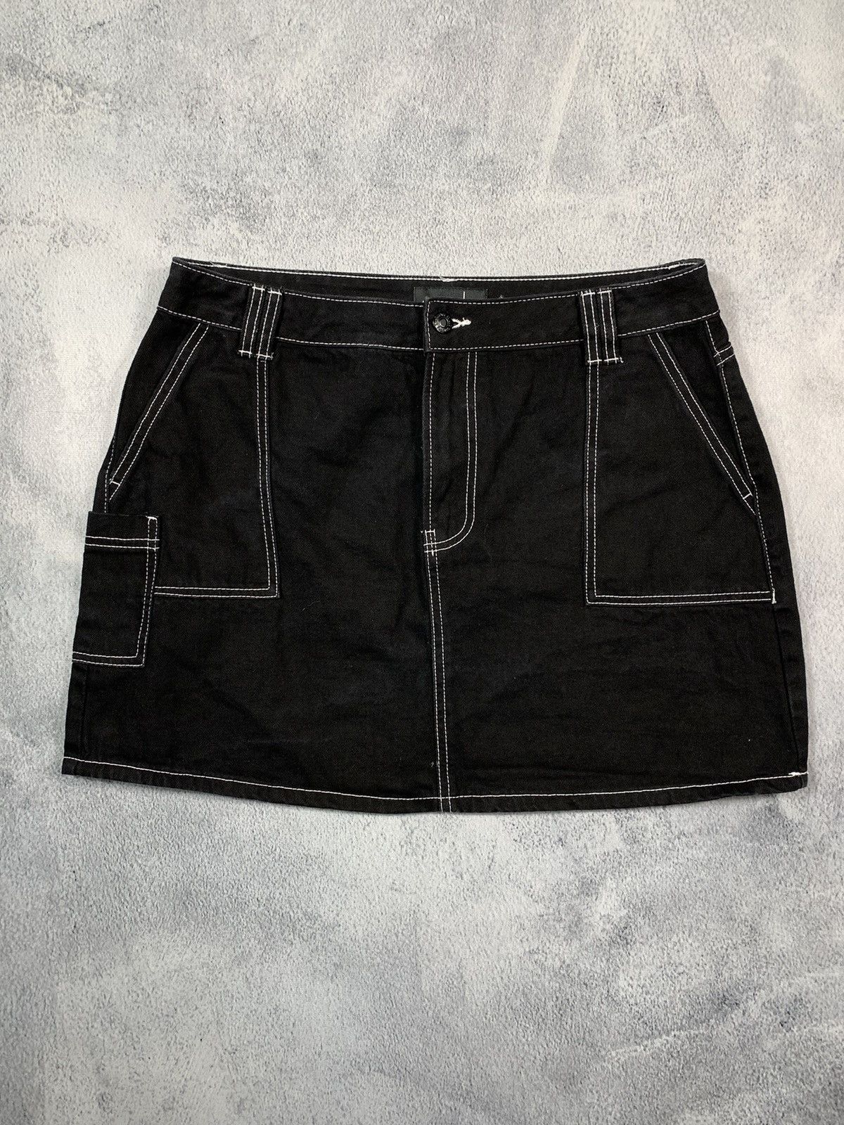Japanese Brand × Vintage Intake Y2K Japanese cargo denim skirt workwear opium style Size 32" / US 10 / IT 46 - 1 Thumbnail
