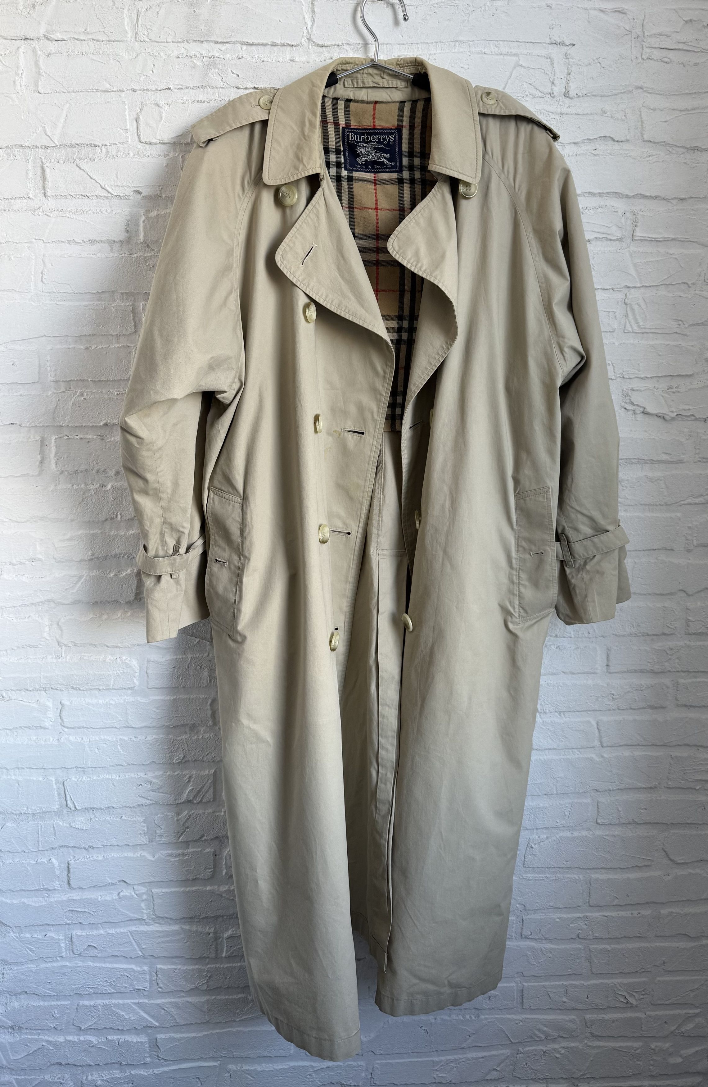 Burberry Vintage 80s Burberrys double breasted trench coat Size L / US 10 / IT 46 - 1 Thumbnail