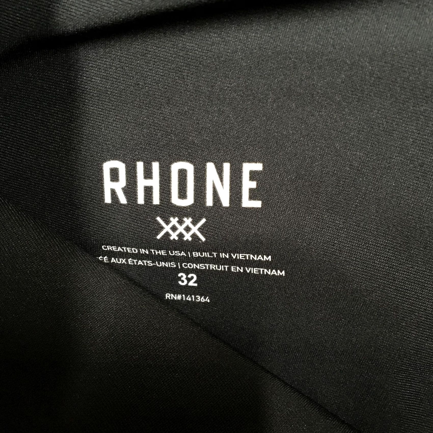 Rhone Rhone Mens 32 Black Performance 5-Pocket Stretch Tech Chino Pants Straight Front Flat Zip Regular Inseam 30 Band? Size US 32 / EU 48 - 5 Thumbnail