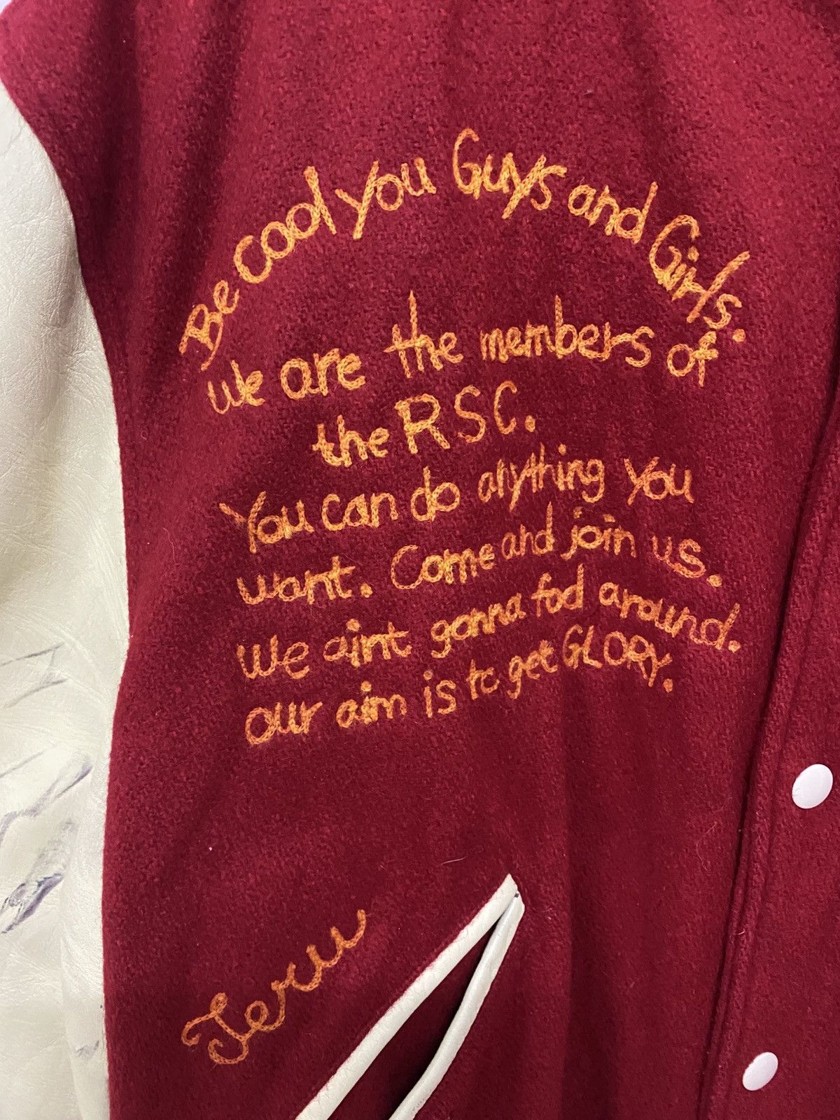 Japanese Brand Rsc streetwear booby trap biglogo varsity jacket Size US L / EU 52-54 / 3 - 6 Thumbnail