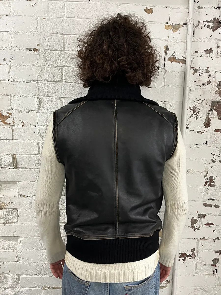 Dolce & Gabbana AW2003 Dolce & Gabbana Brown Horse Leather Zip Detachables Sleeves Jacket Size US M / EU 48-50 / 2 - 7 Thumbnail