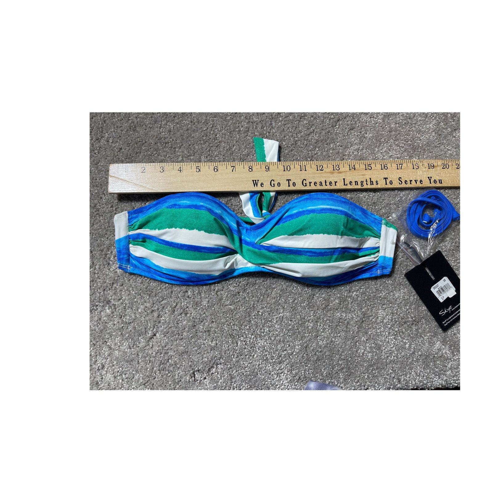 Other Skye Swim Bikini Top Womens S Blue Removable Bra Padding Size S / US 4 / IT 40 - 4 Thumbnail