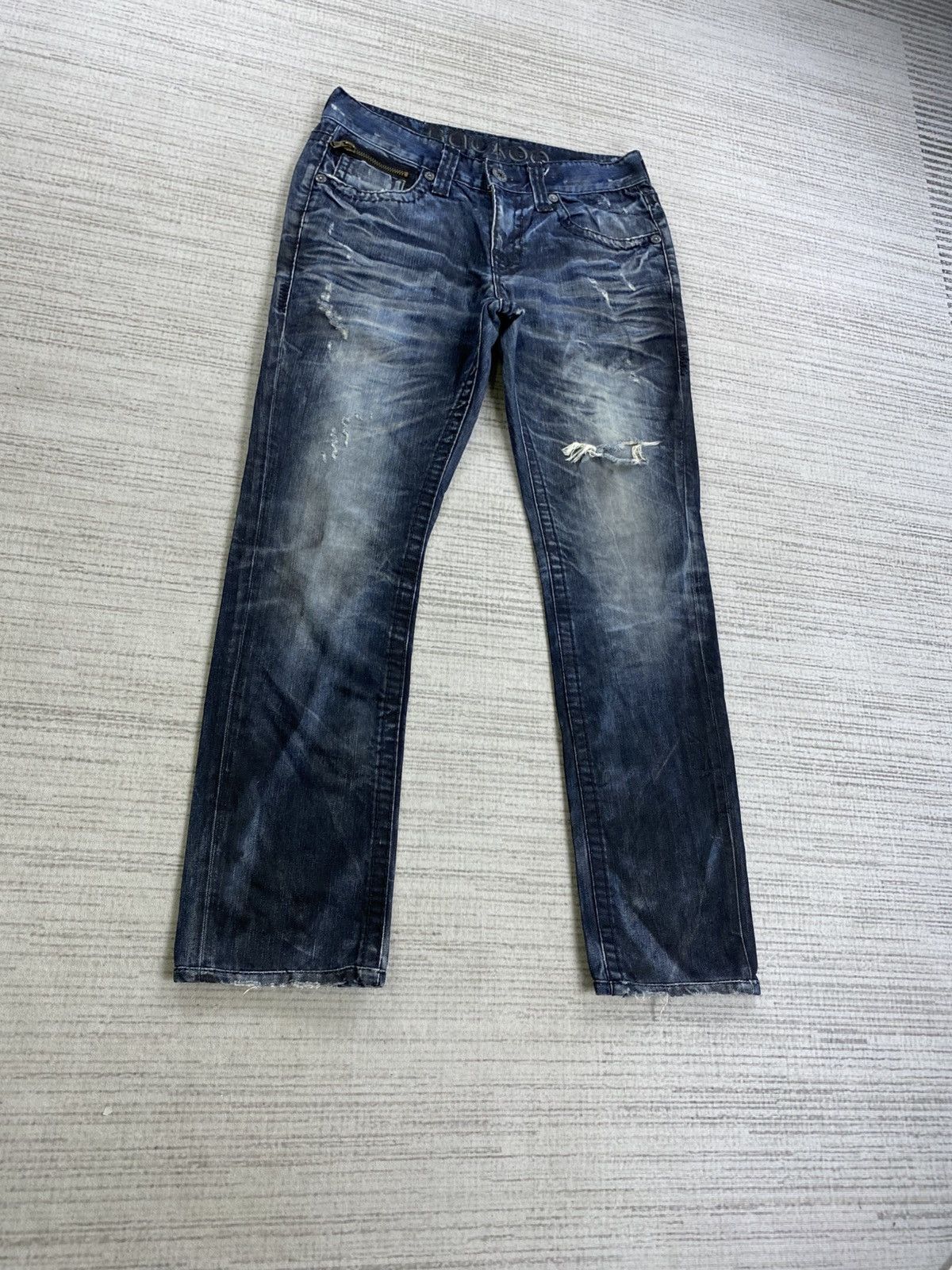 If Six Was Nine 🔥Buckaroo Jeans Distressed Rare Denim Pants Size US 32 / EU 48 - 3 Thumbnail