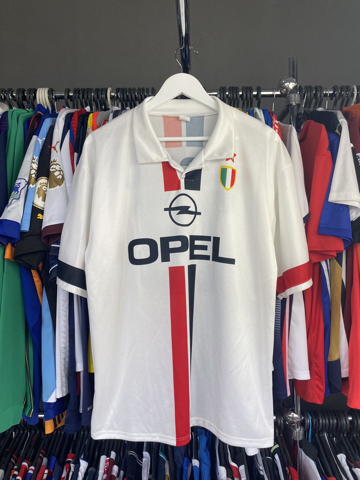 Vintage 1995/96 AC MILAN AWAY SOCCER FOOTBALL JERSEY SHIRT Size US XL / EU 56 / 4 - 1 Thumbnail
