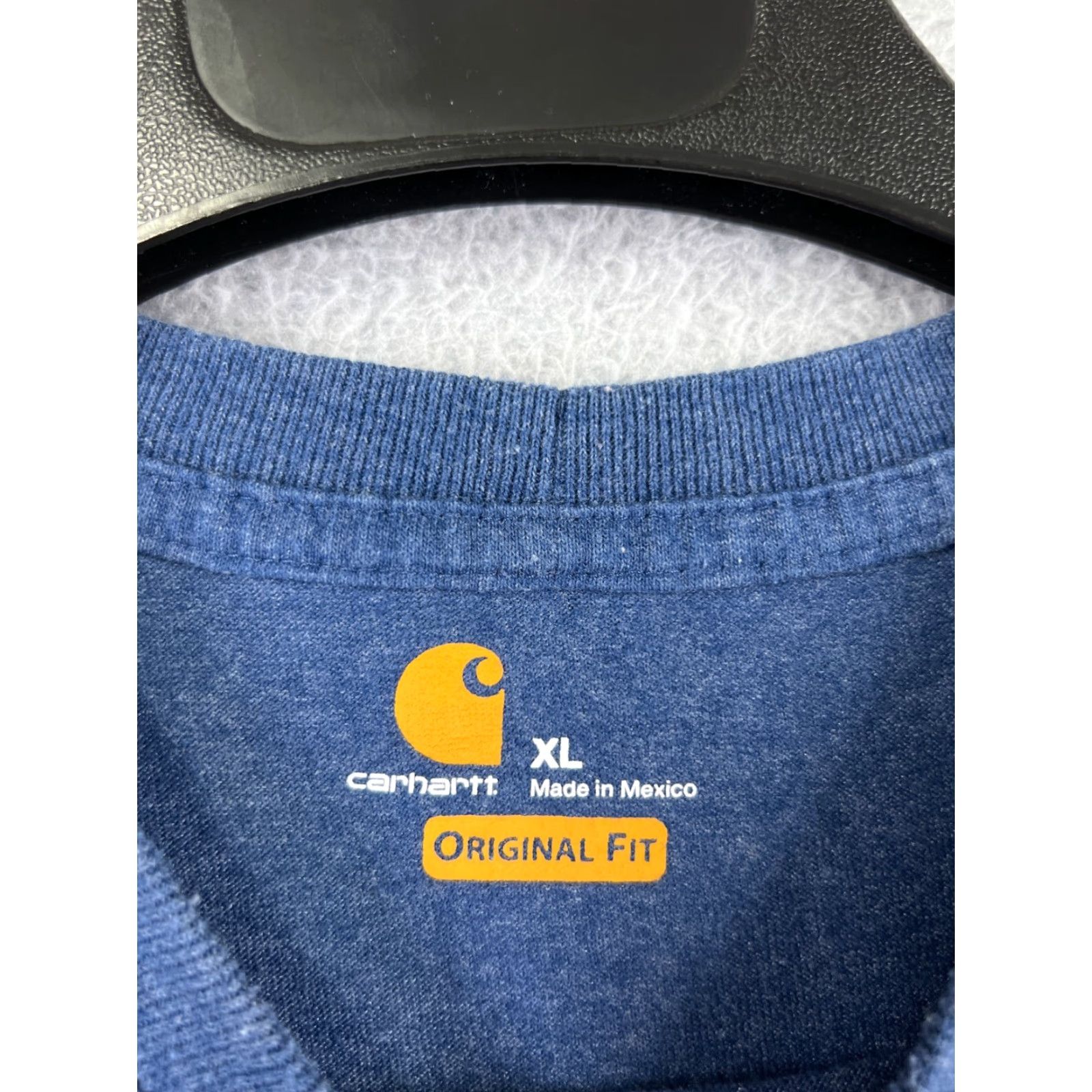 Carhartt Carhartt Men's XL Blue Short Sleeve Shirt K87 Cotton Jersey Crew Neck with Pocket Size US XL / EU 56 / 4 - 4 Thumbnail