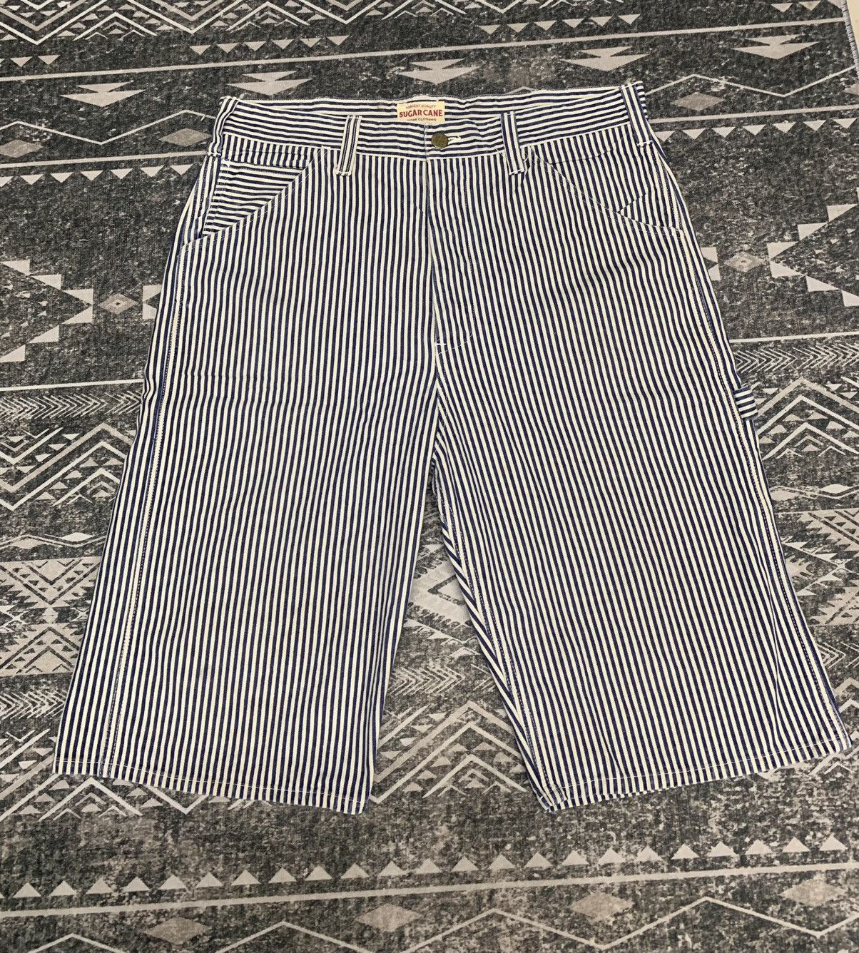Sugar Cane VINTAGE SUGARCANE HIKORI CARPANTER SHORT PANT Size US 34 / EU 50 - 2 Thumbnail