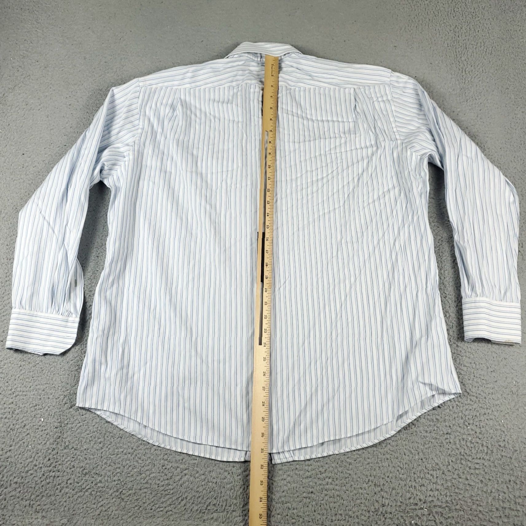 Tommy Bahama Tommy Bahama Dress Shirt Mens 17 Blue Striped Long Sleeve Button Up Casual Size 46R - 4 Thumbnail
