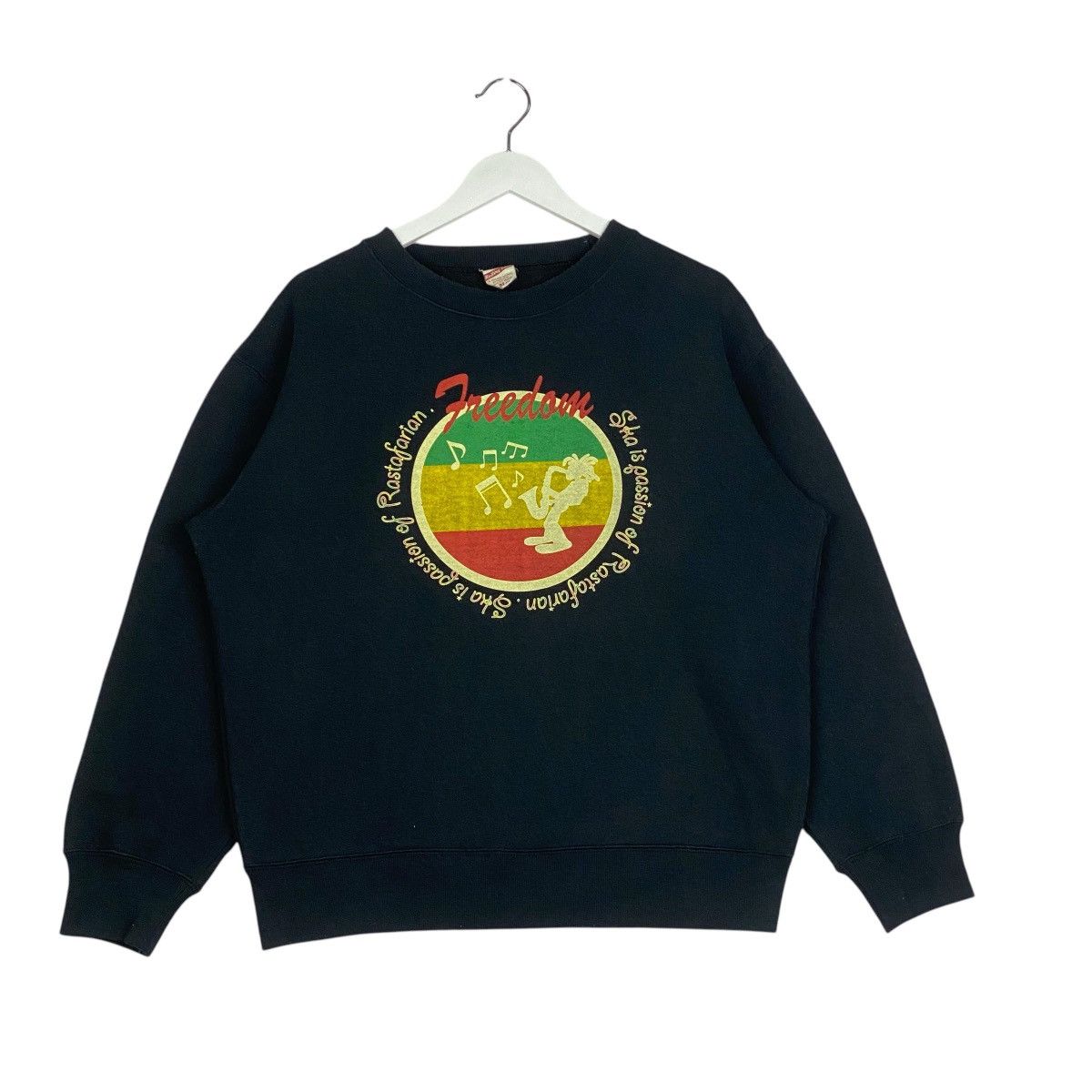 The Rolling Stones × Vintage Vintage Rolling Lane Embroidered Crewneck Sweatshirt Black Size US M / EU 48-50 / 2 - 3 Thumbnail