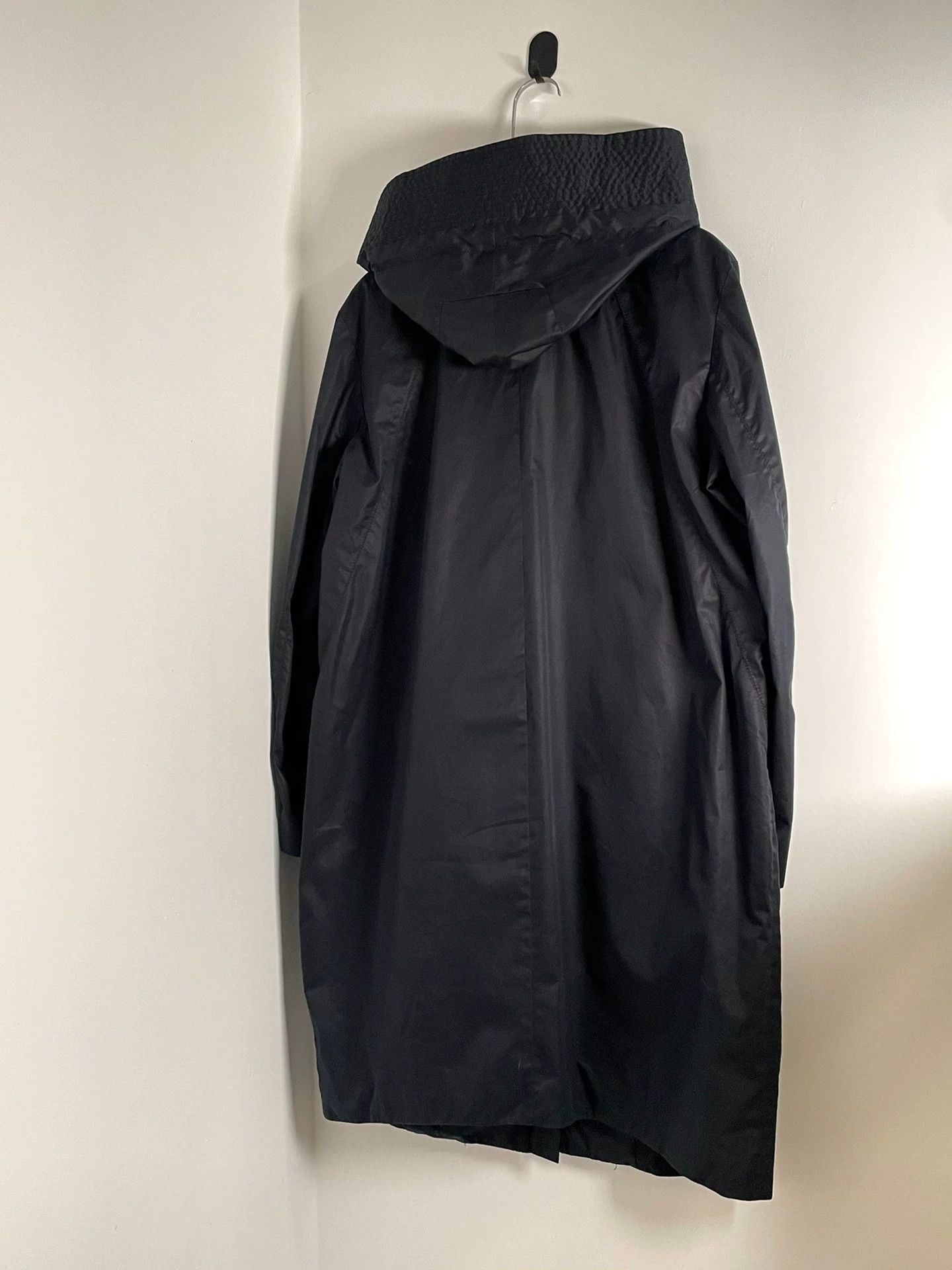 Helmut Lang Black Hooded Long Coat Size S Size US S / EU 44-46 / 1 - 9 Thumbnail