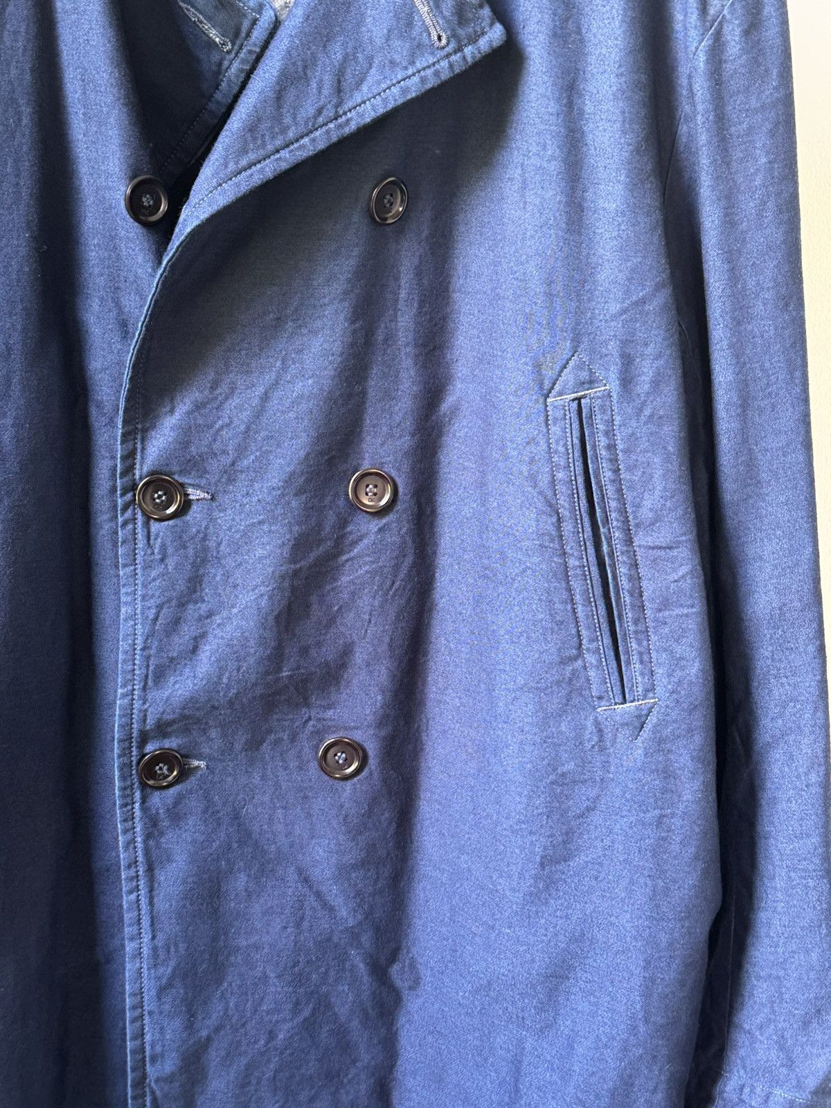 45rpm Indigo Dyed Double Breasted Coat Size US L / EU 52-54 / 3 - 7 Thumbnail