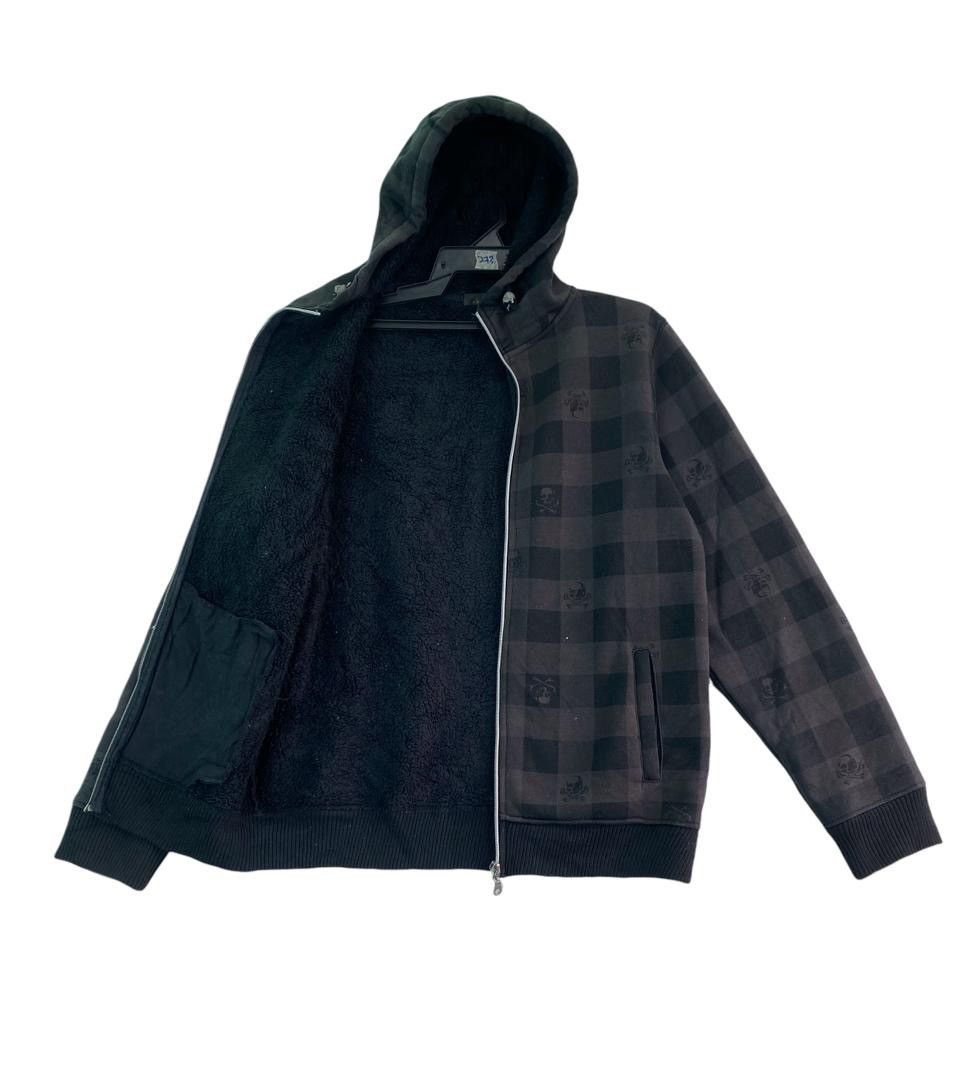 Japanese Brand Vtg 90s Spinash skull logo hooded jacket sherpa fleece lined Size US M / EU 48-50 / 2 - 4 Thumbnail