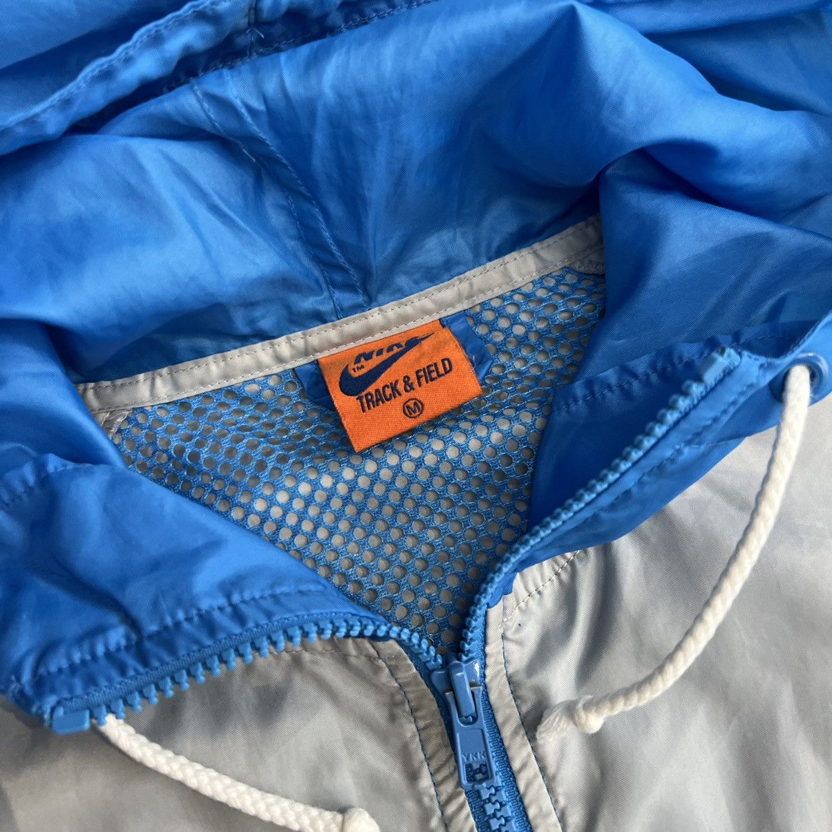 Nike × Vintage Nike Vintage Navy Nylon Track Jacket Windbreaker Swoosh Size US M / EU 48-50 / 2 - 5 Thumbnail