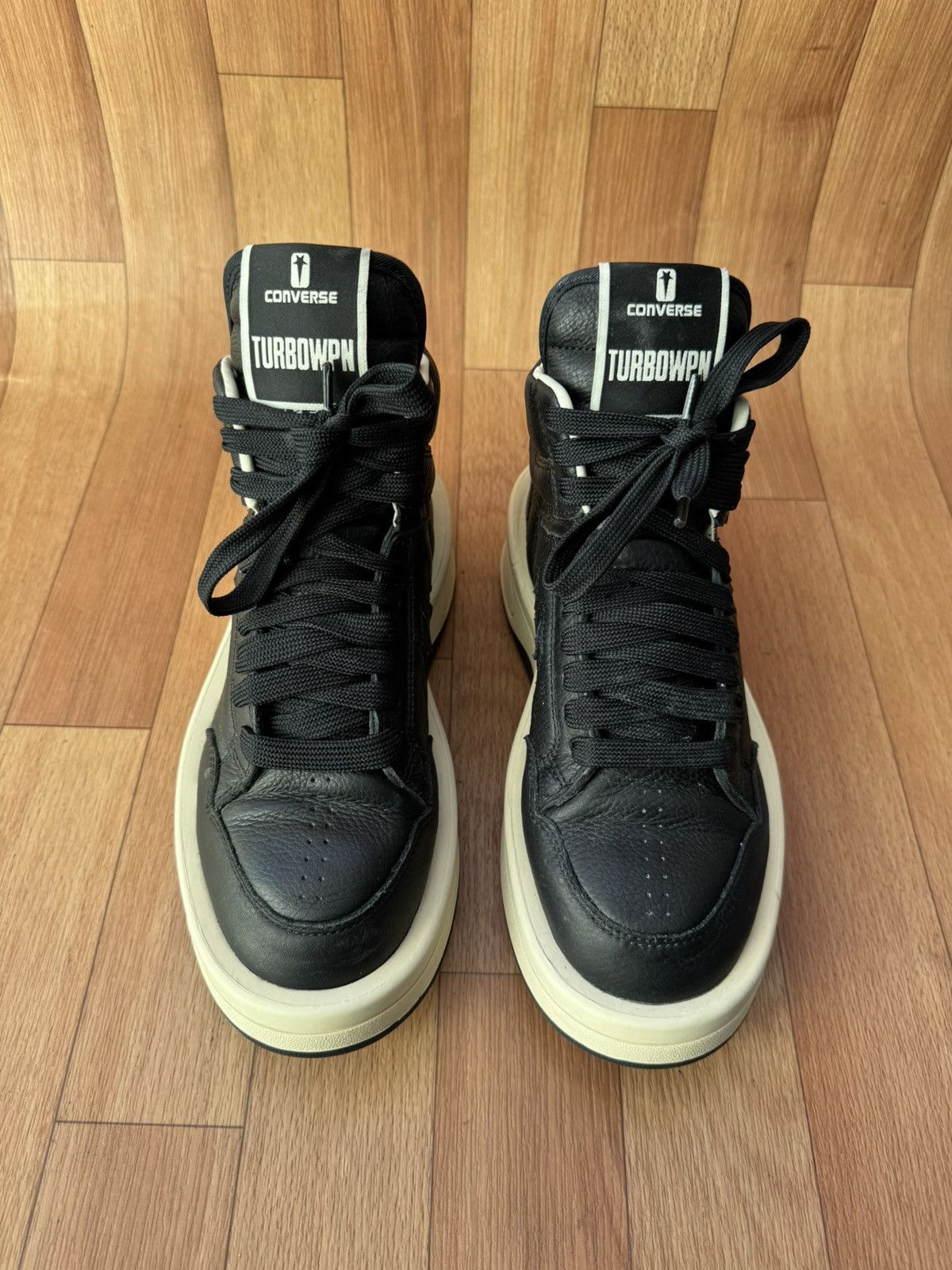Converse × Rick Owens Drkshdw Turbowpn black cloud sneakers Size US 8.5 / IT 38.5 - 2 Thumbnail