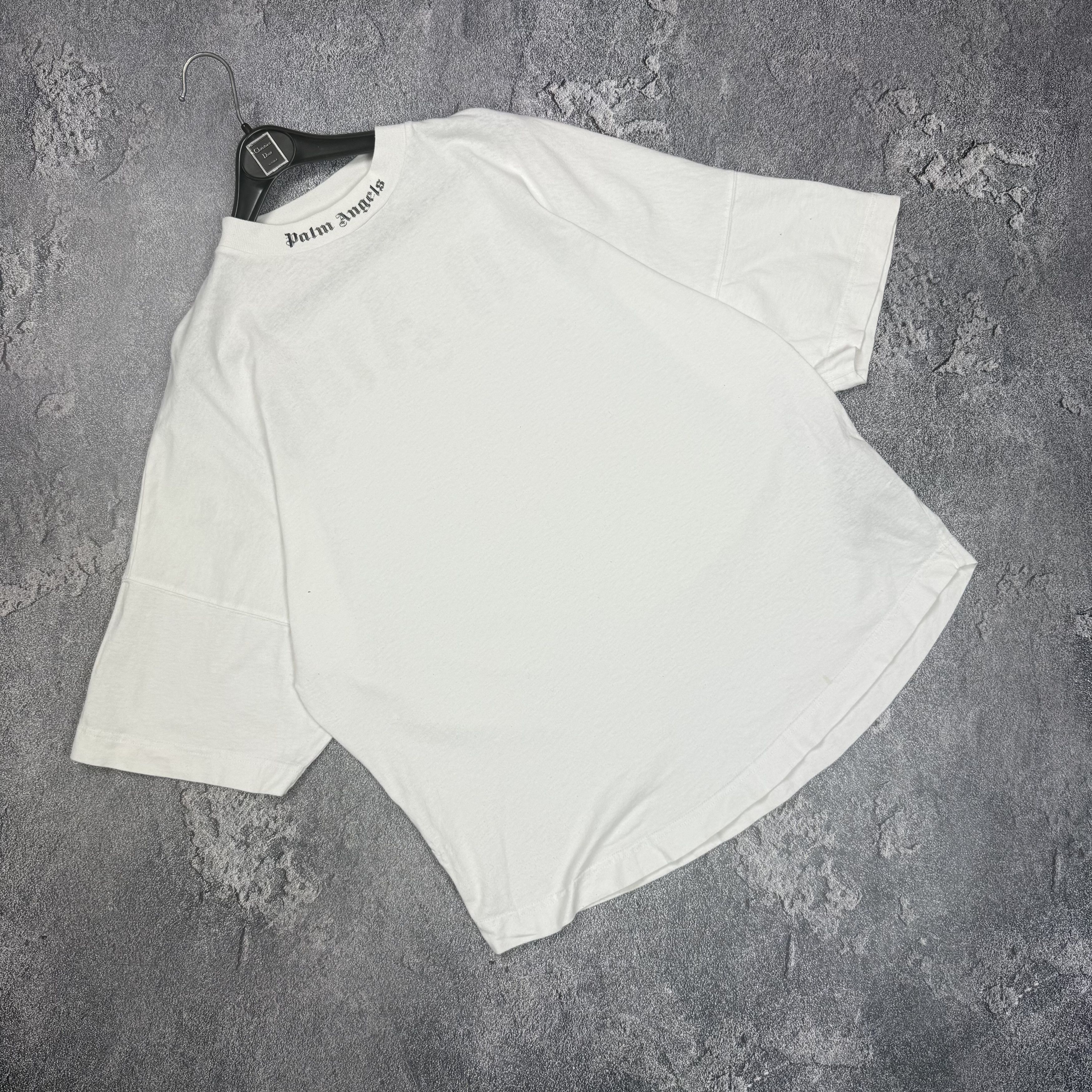 Palm Angels Palm Angels White Spellout T-Shirt Size US S / EU 44-46 / 1 - 5 Thumbnail