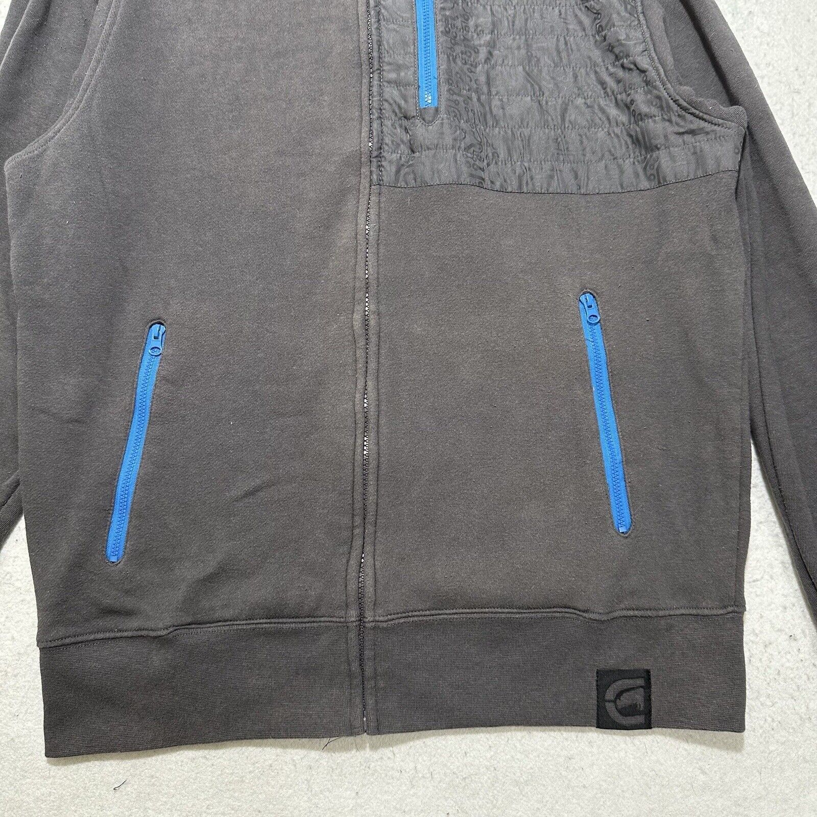 Marc Ecko Ecko Small Full Zip Hoodie Quilted Gray Athletic Sweatshirt Size US S / EU 44-46 / 1 - 5 Thumbnail