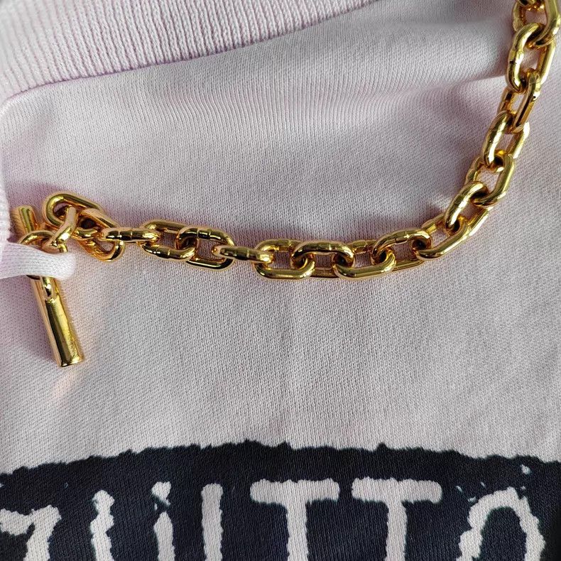 Louis Vuitton Louis Vuitton Light Purple Chain Crest Logo Short Sleeve Size S / US 4 / IT 40 - 4 Thumbnail