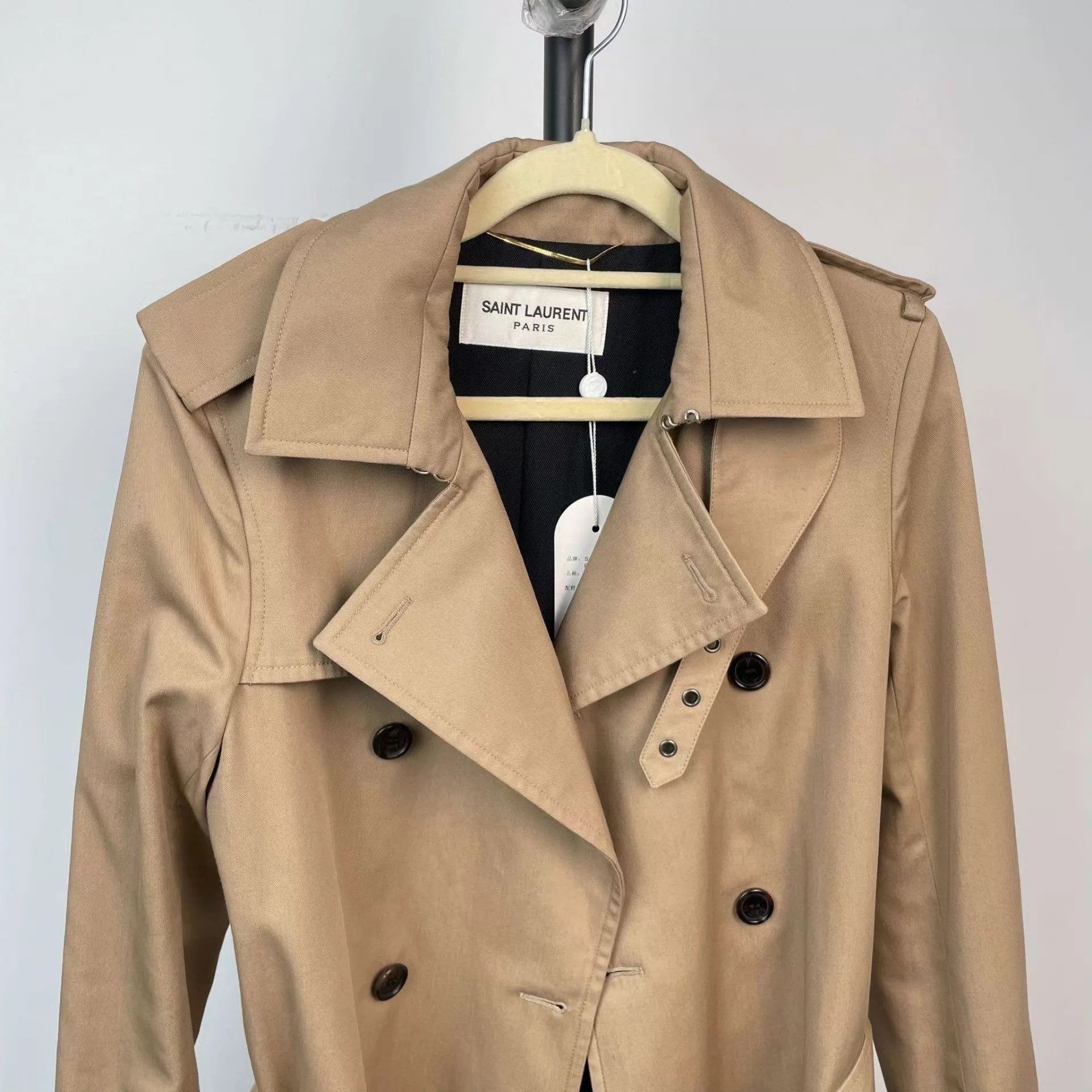 Yves Saint Laurent 98 New YSL Trench Coat Khaki Size S / US 4 / IT 40 - 8 Thumbnail