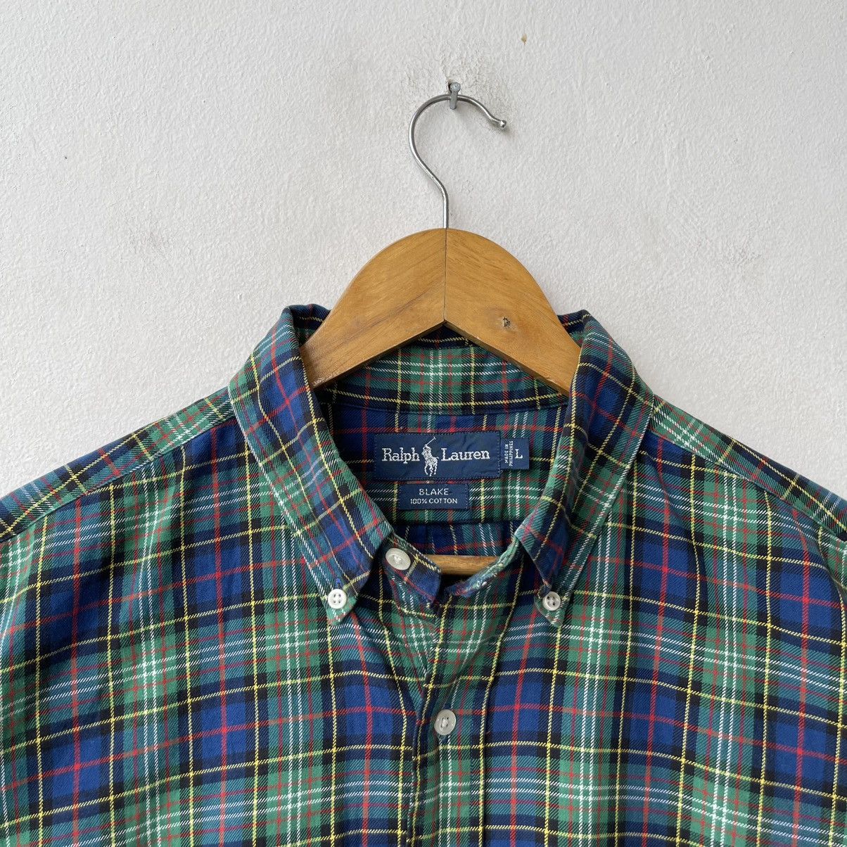 Polo Ralph Lauren Vintage 90s Ralph Lauren "Blake" Plaid Shirt Thrashed Size US L / EU 52-54 / 3 - 3 Thumbnail