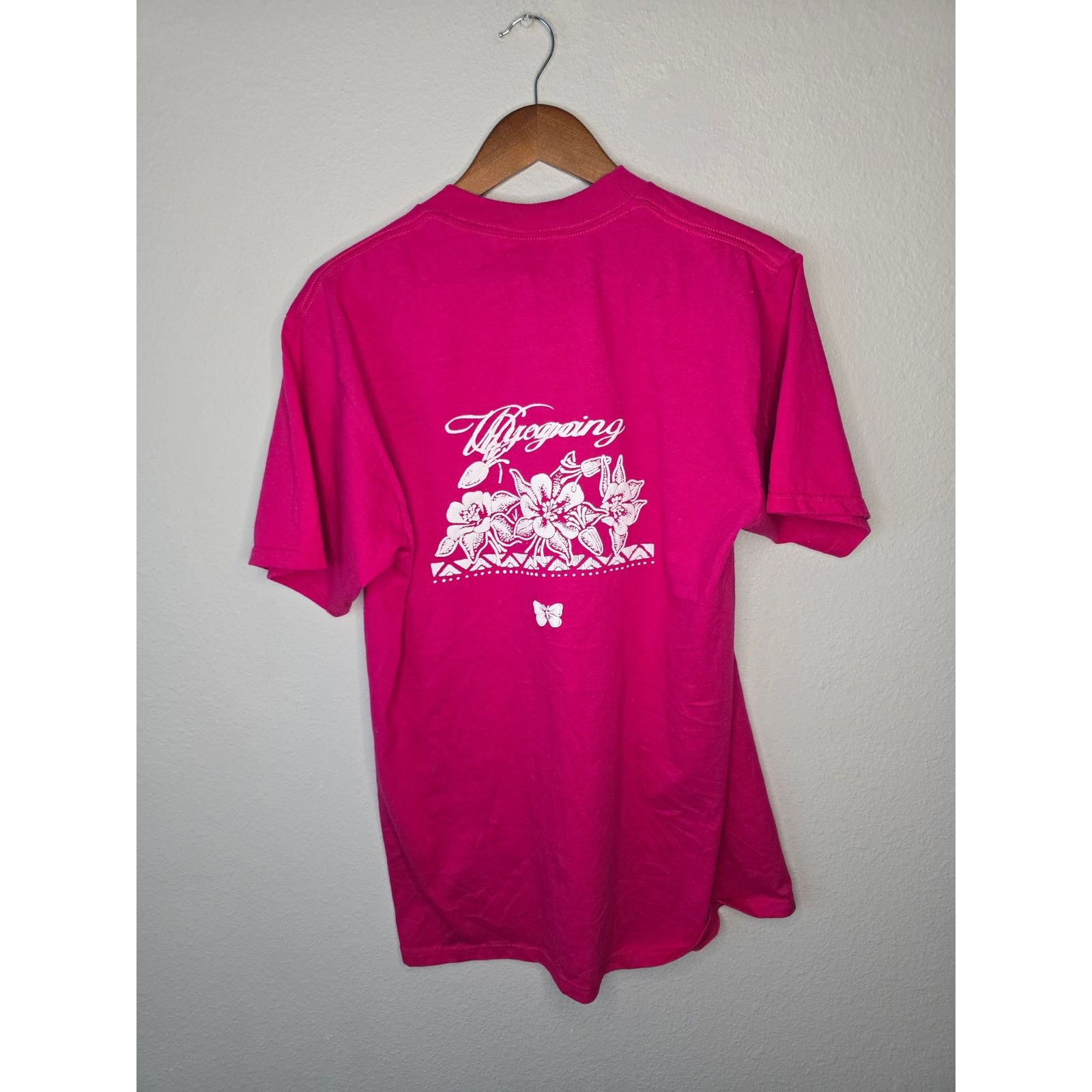 Jerzees × Vintage Vintage Test Print Shirt Pink L Floral OOAK Misprint Tee Size US L / EU 52-54 / 3 - 6 Thumbnail