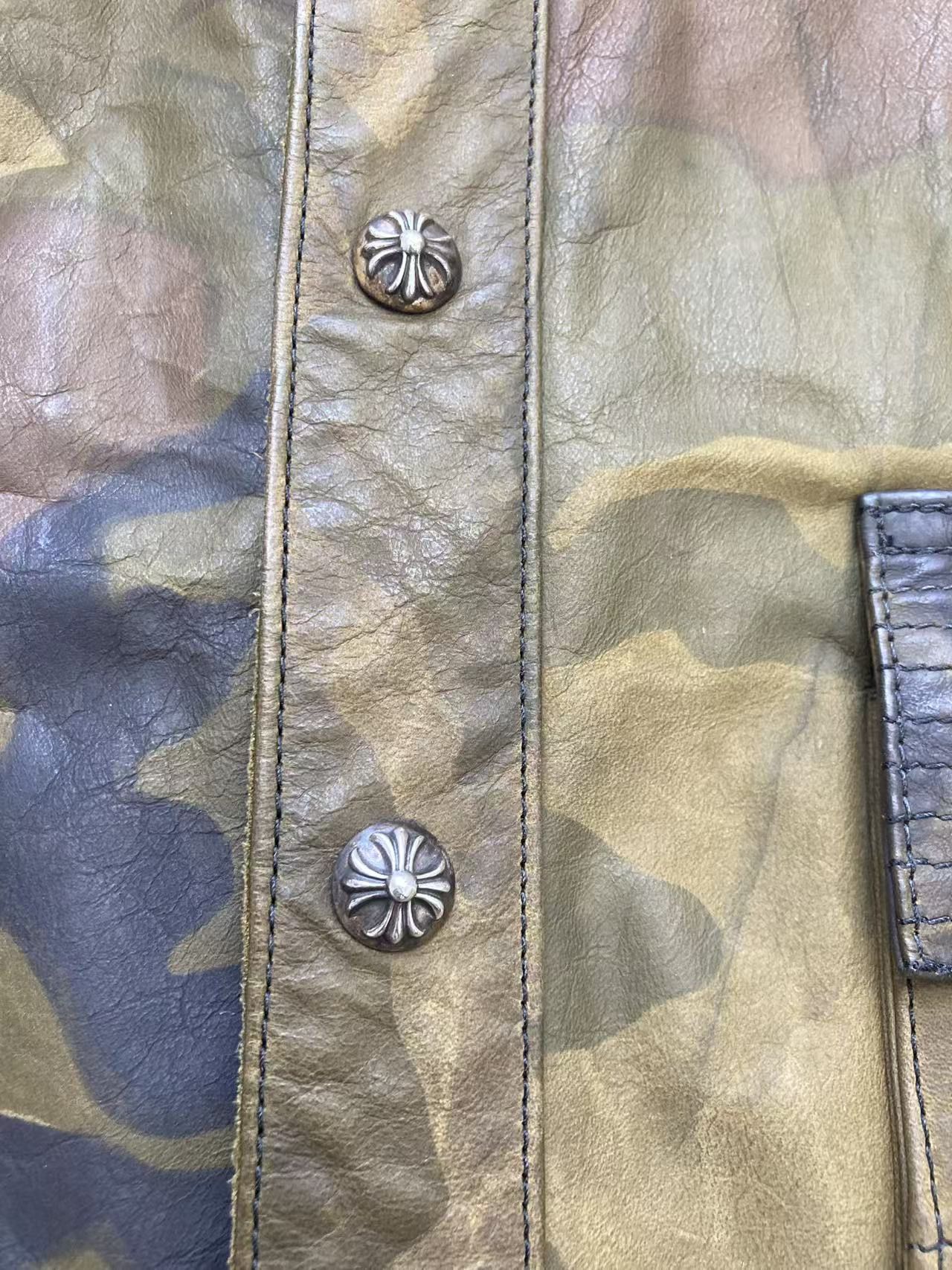 Chrome Hearts Chrome Hearts Fleur De Lis Leather Patch Camo Shirt Jacket Size M / US 6-8 / IT 42-44 - 8 Thumbnail
