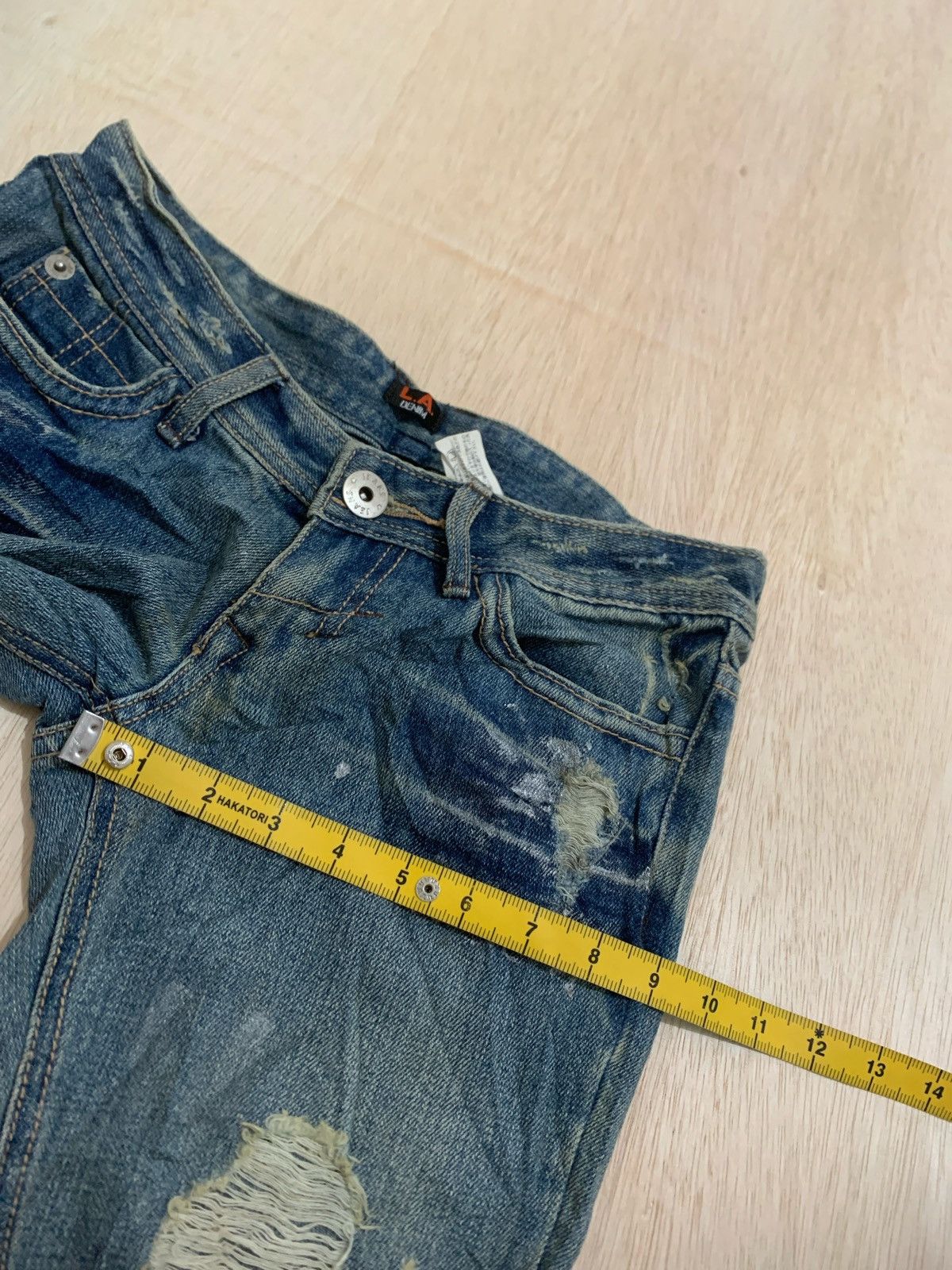 If Six Was Nine × Japanese Brand Distressed Jeans Flare L.A Denim Ifsixwasnine style bootcut Size US 29 - 10 Thumbnail
