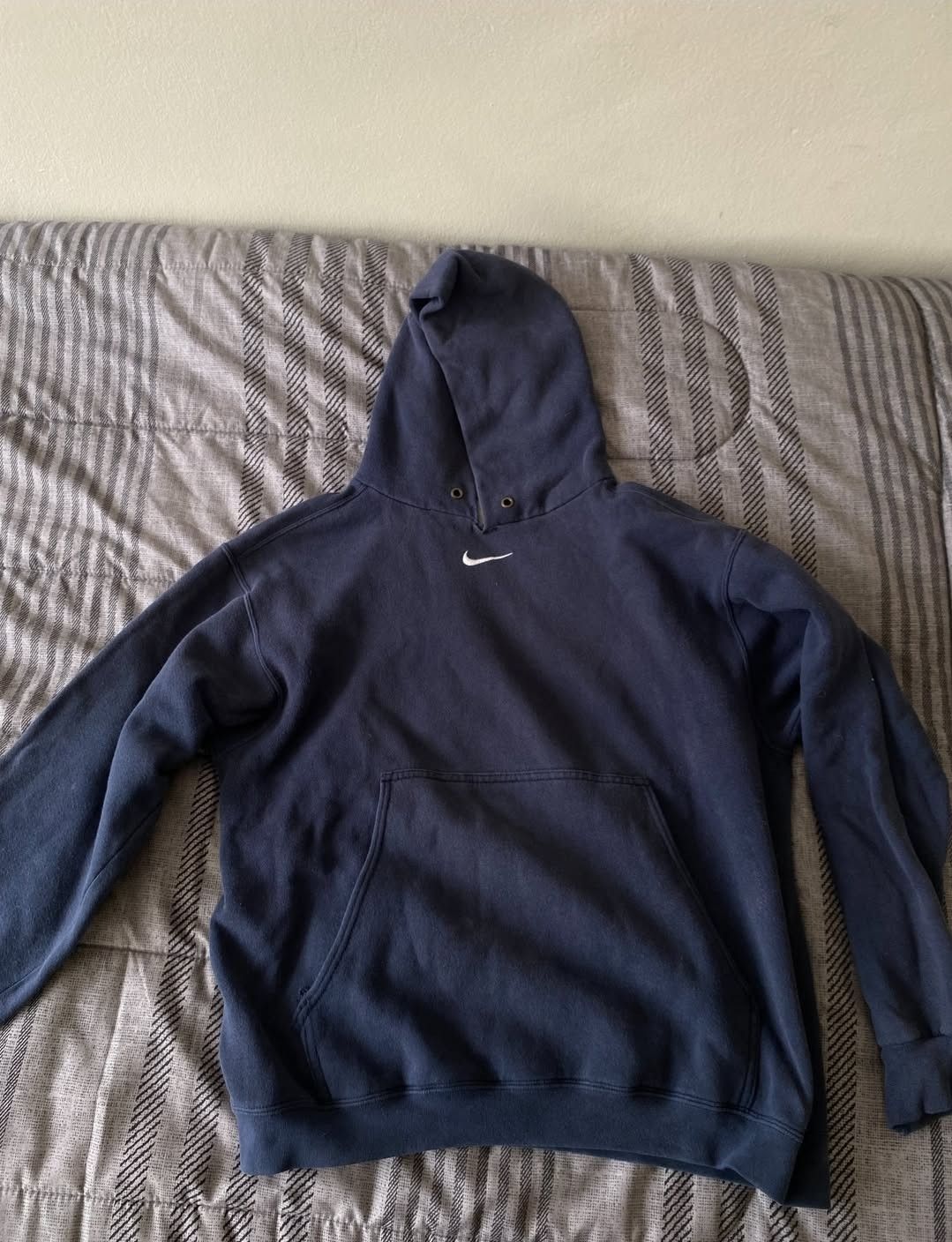 Nike × Vintage Vintage Nike center swoosh hoodie blue marine travis scott Size US M / EU 48-50 / 2 - 1 Thumbnail