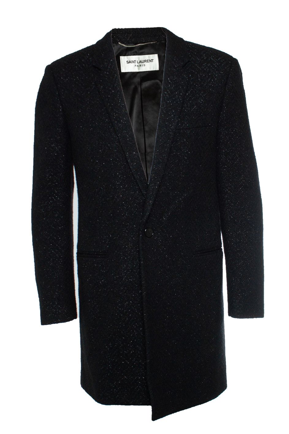 Saint Laurent Paris Saint Laurent, Wool coat with lurex 2018 Size US L / EU 52-54 / 3 - 1 Thumbnail