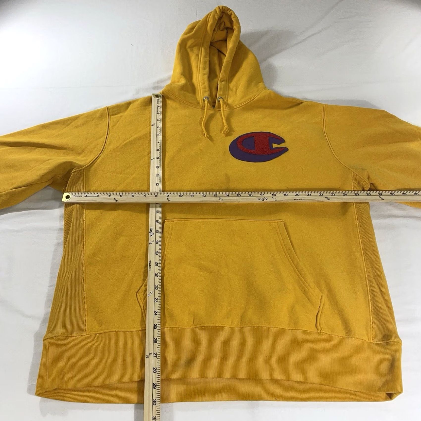 Champion Champion Hoodie 2XL Sweatshirt Reverse Weave Yellow The Real Thing Mens Size US XXL / EU 58 / 5 - 3 Thumbnail