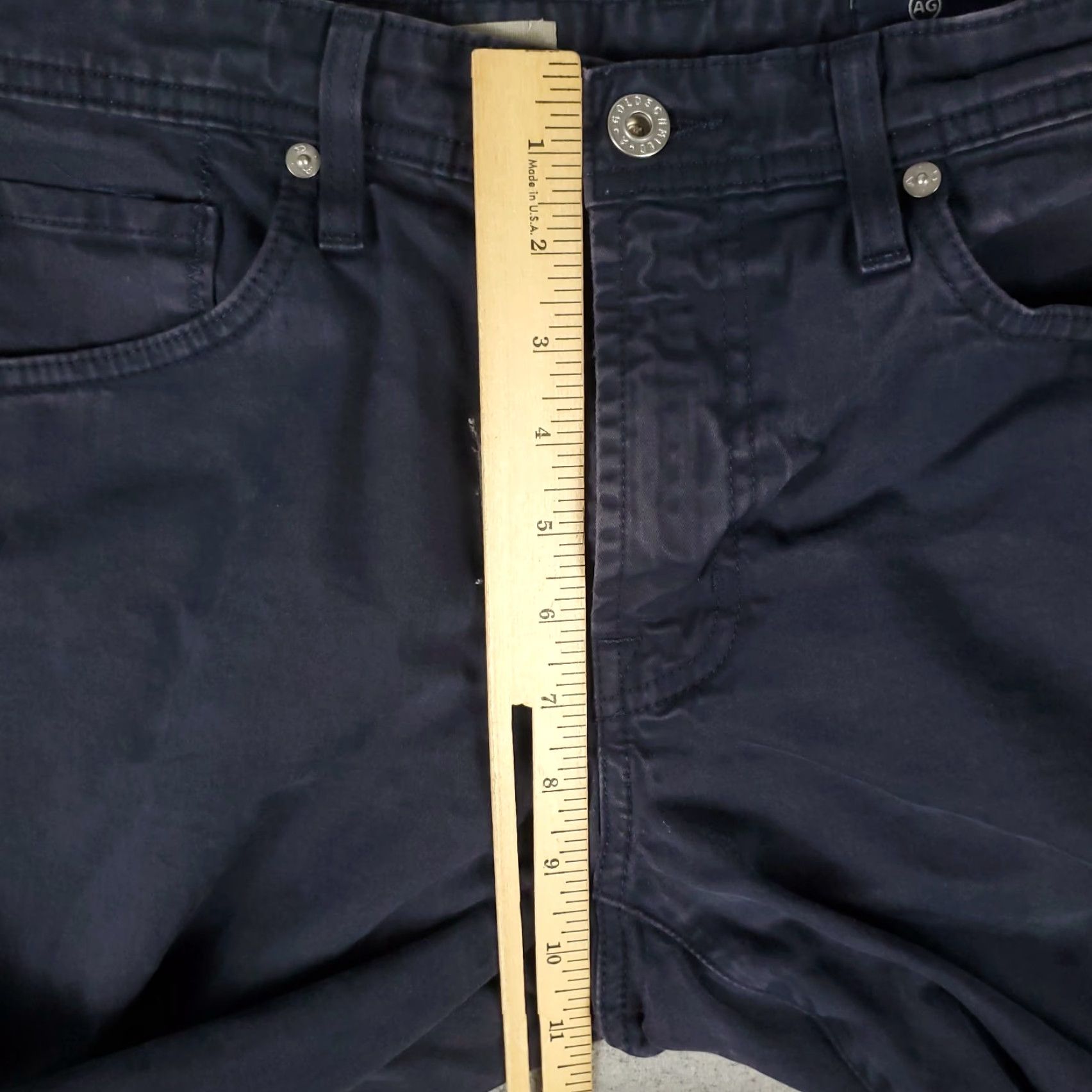 Vintage VINTAGE AG Adriano Goldschmied Jeans Mens 31x28 Straight Leg Blue Cotton Pants Size US 31 - 4 Thumbnail