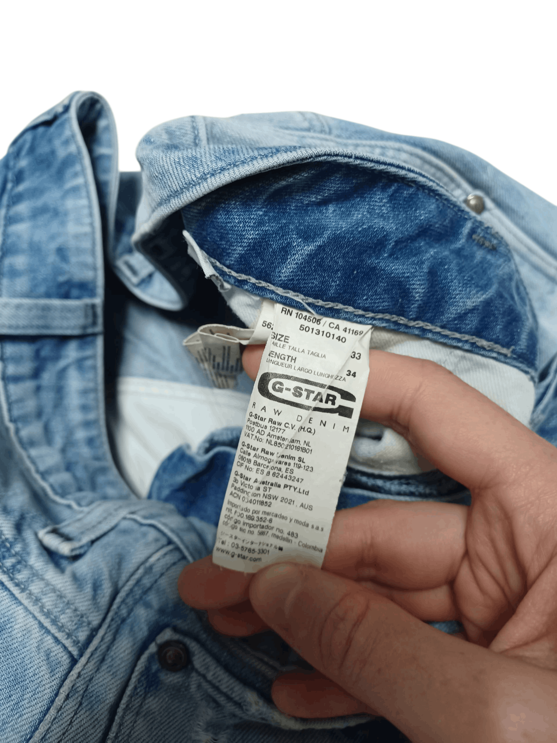 G-Star G STAR RAW DISTRESSED DOUBLE KNEE WASHED JEANS DENIM W33 L34 Size US 33 - 6 Thumbnail