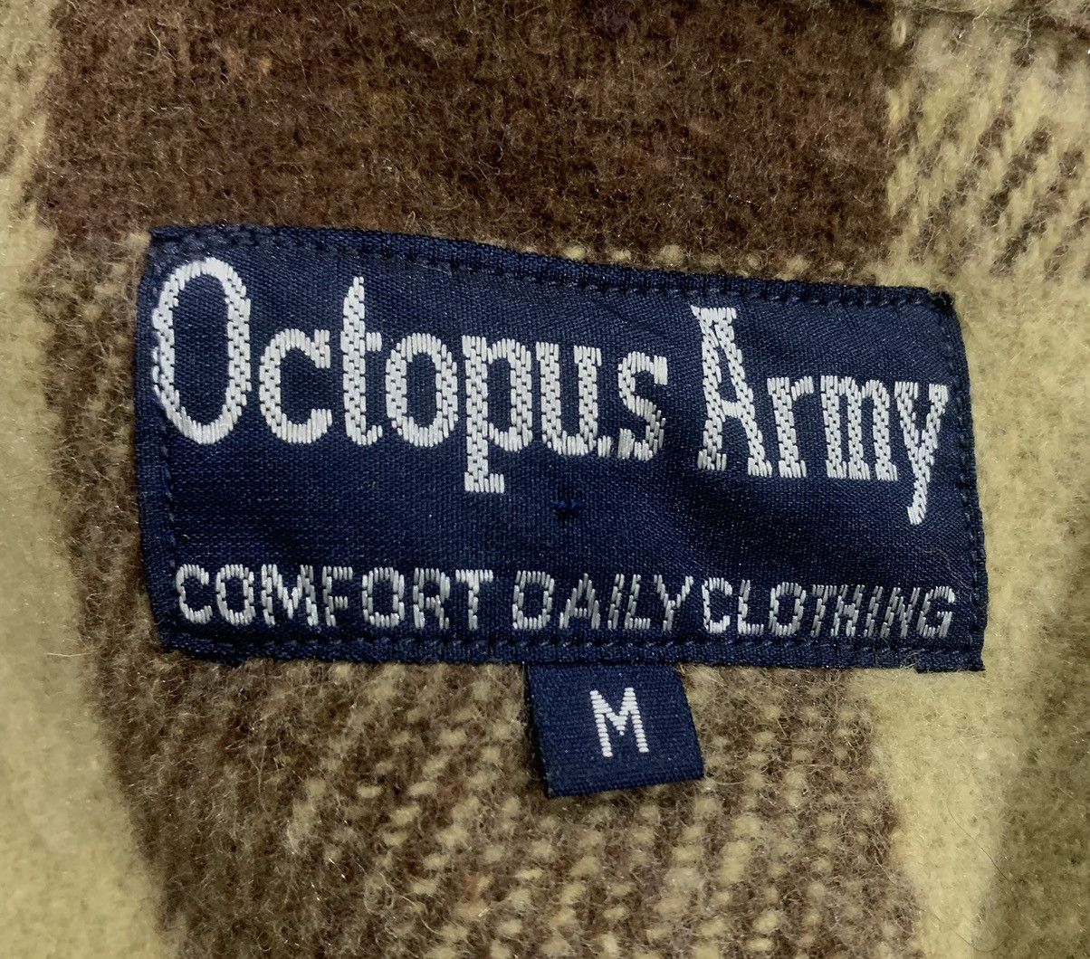 Japanese Brand Vintage 90s Octopus Army Zipper Wool Flannel Shirt Jacket Size US M / EU 48-50 / 2 - 4 Thumbnail