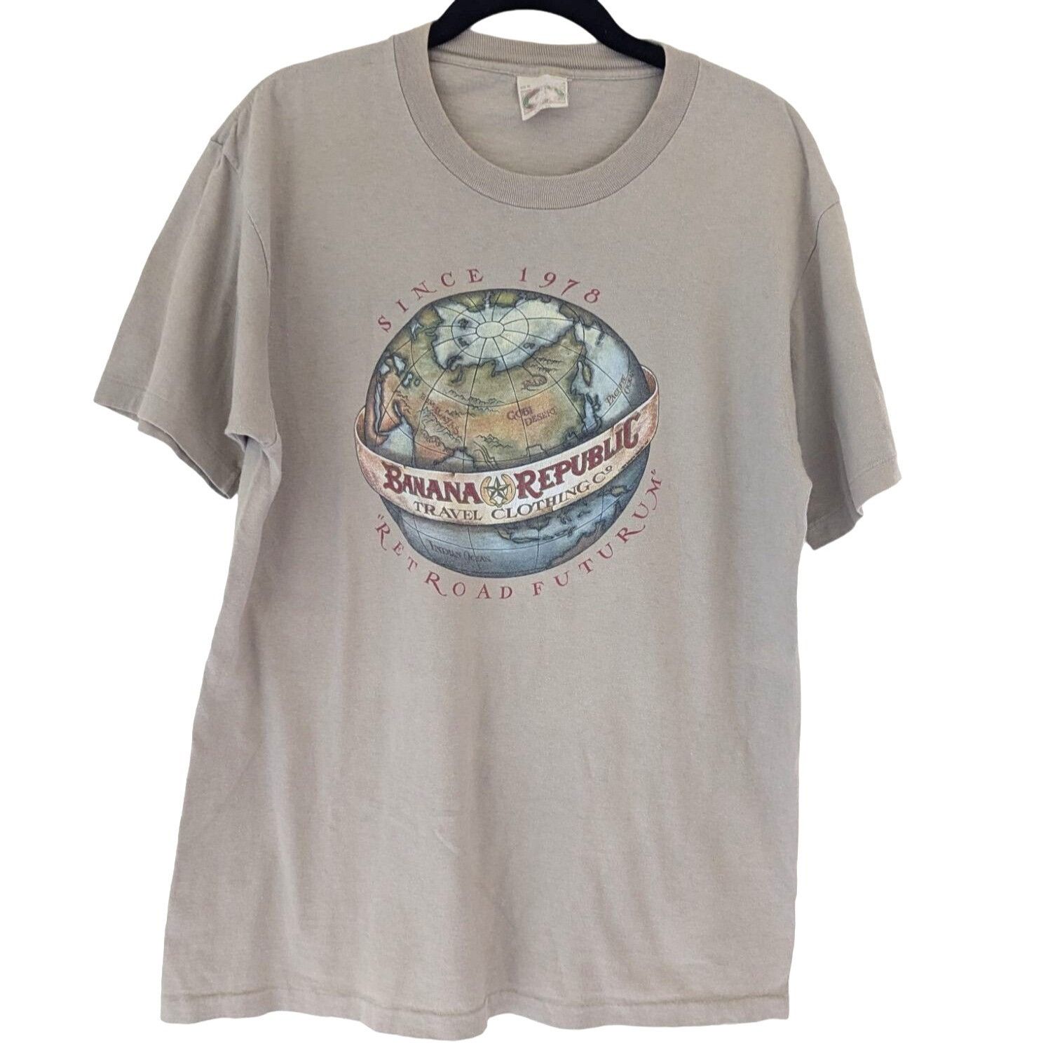 Banana Republic VTG Banana Republic Men's XL Short Sleeve T-shirt Single Sti Size US XL / EU 56 / 4 - 1 Thumbnail