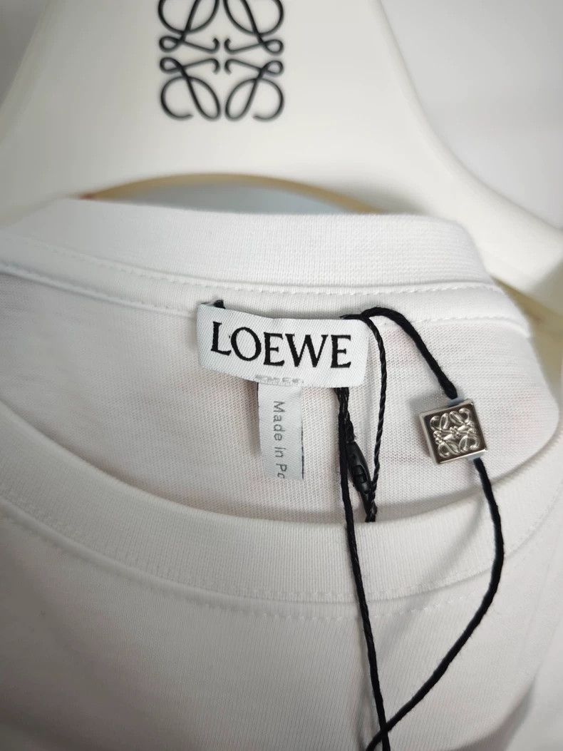 Loewe LOEWE Embroidered cotton round neck short sleeve T-shirt Size M / US 6-8 / IT 42-44 - 3 Thumbnail