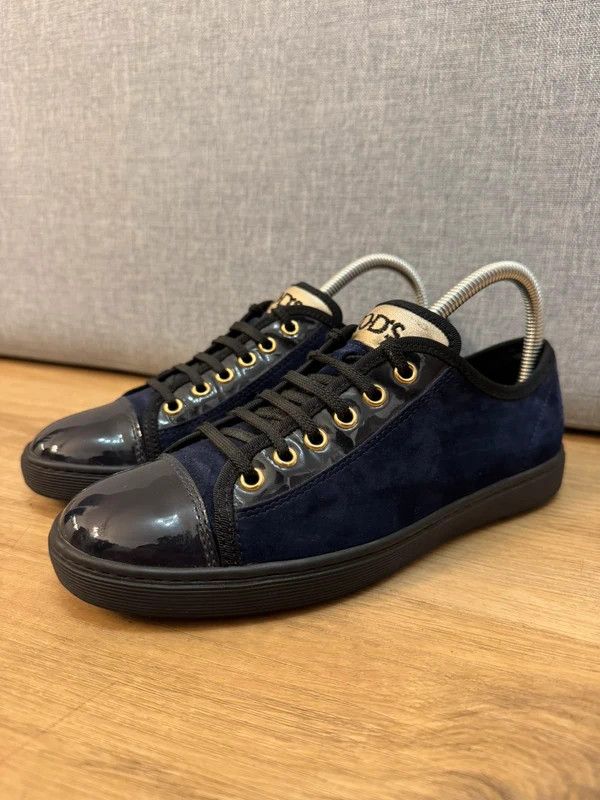 Tod's Tod's Italy Suede Navy Low Top Sneakers size 37,5 Size US 7.5 / IT 37.5 - 5 Thumbnail
