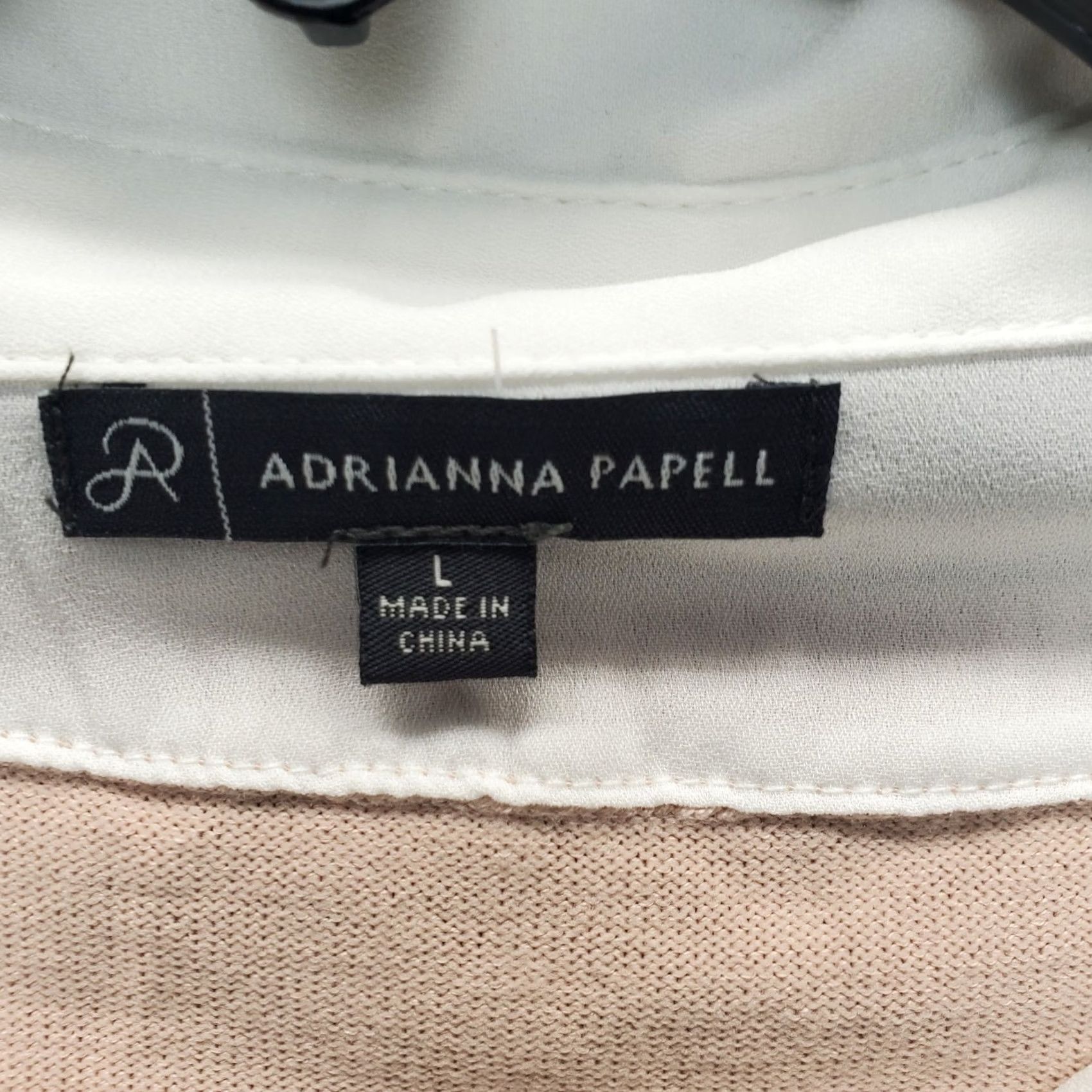 Adrianna Papell Adrianna Papell Twofer Sweater Womens L Multicolor Collared High Low Slit Rhinestones Pullover Knit Shirt Size L / US 10 / IT 46 - 6 Thumbnail