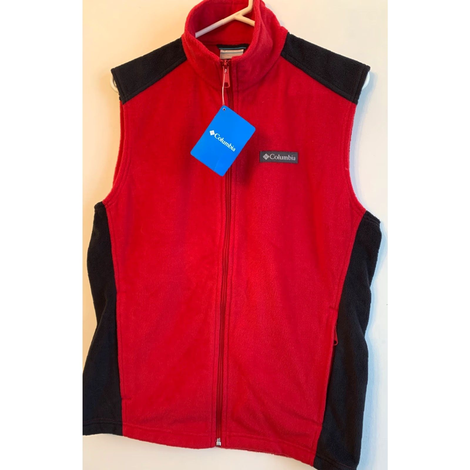 Vintage Columbia Men's Small Red Gray Fleece Zip Up Vest New NWT Outerwear Size US S / EU 44-46 / 1 - 2 Thumbnail