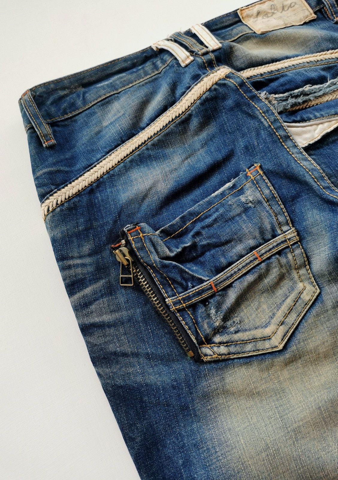 Japanese Brand Mudwash Lolita Exotic Vintage Blue Jeans Size US 32 / EU 48 - 10 Thumbnail