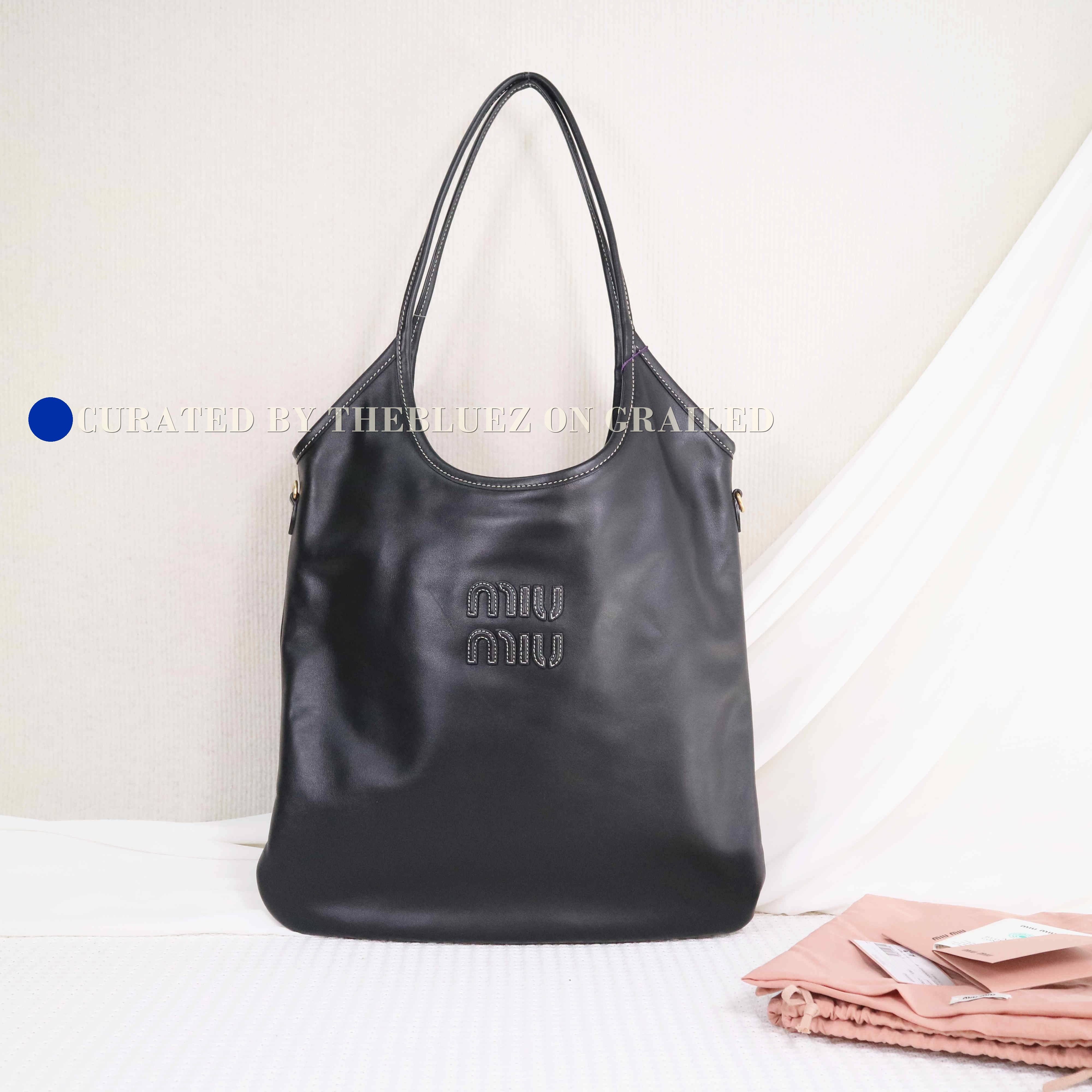Miu Miu Miu Miu Ivy Black Shoulder Tote Bag Size ONE SIZE - 1 Thumbnail