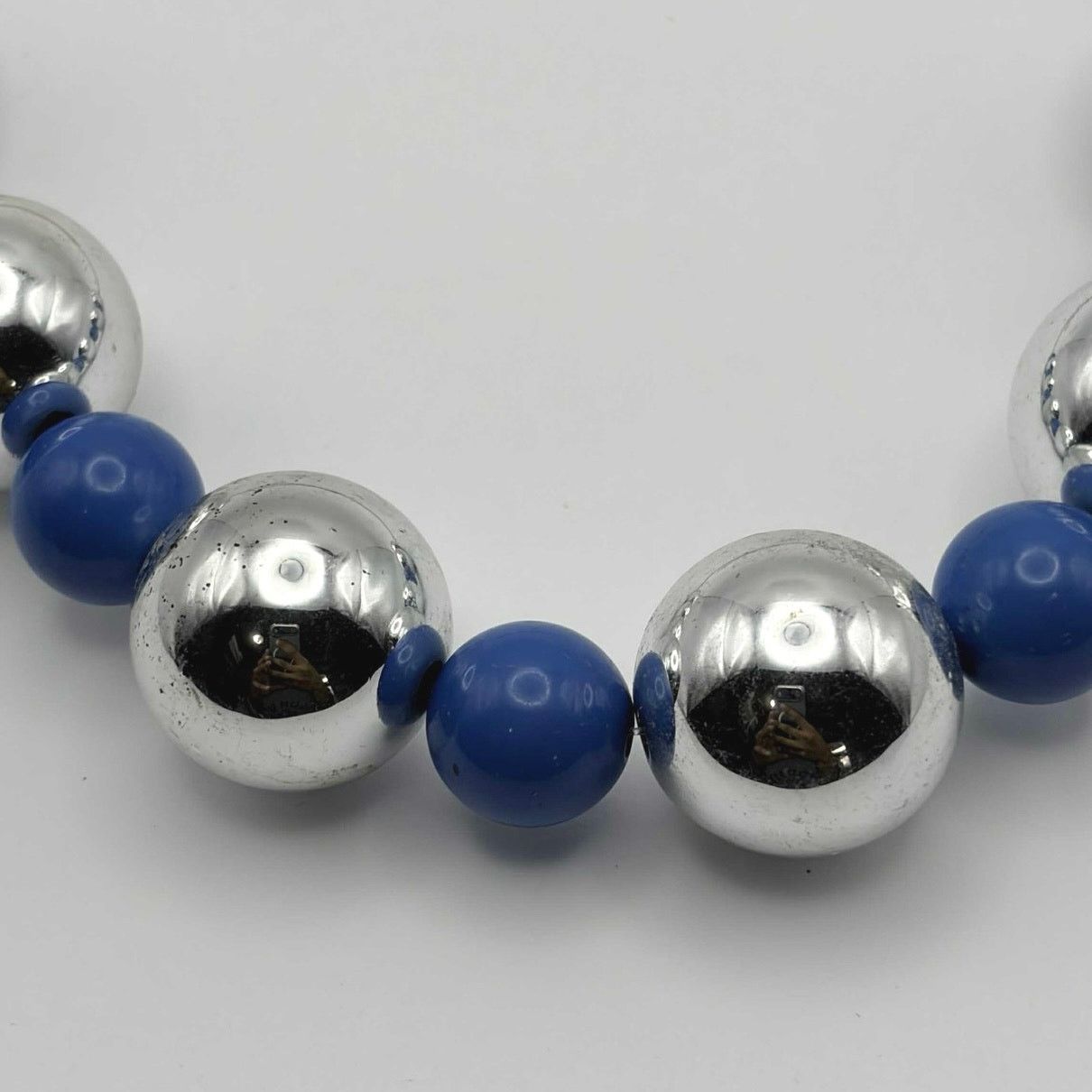 Other Blue & Silver Beaded Necklace Size ONE SIZE - 3 Thumbnail