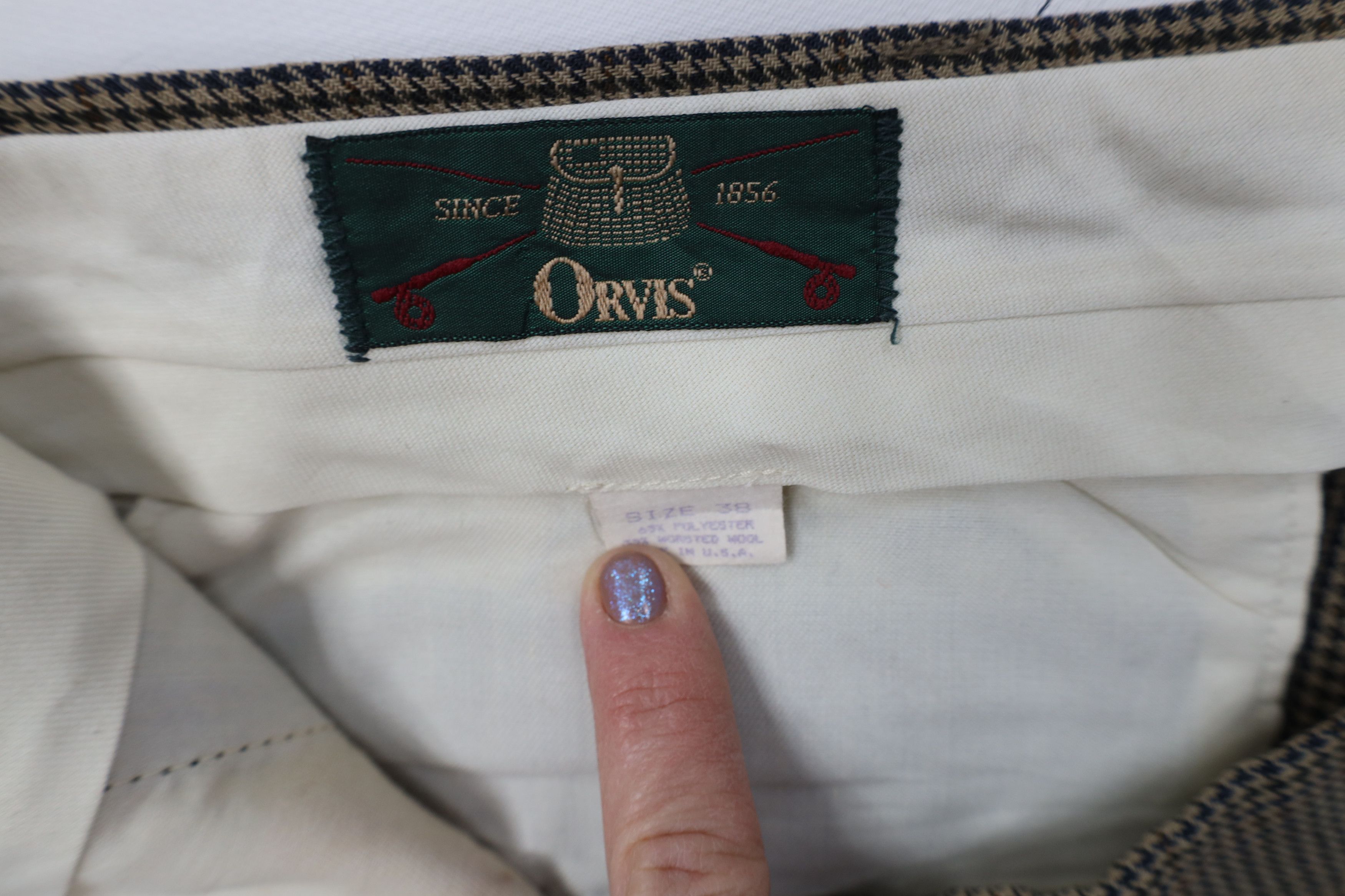 Orvis Vintage 70s Orvis Houndstooth Knit Wide Leg Chino Pants USA Size US 38 / EU 54 - 7 Thumbnail