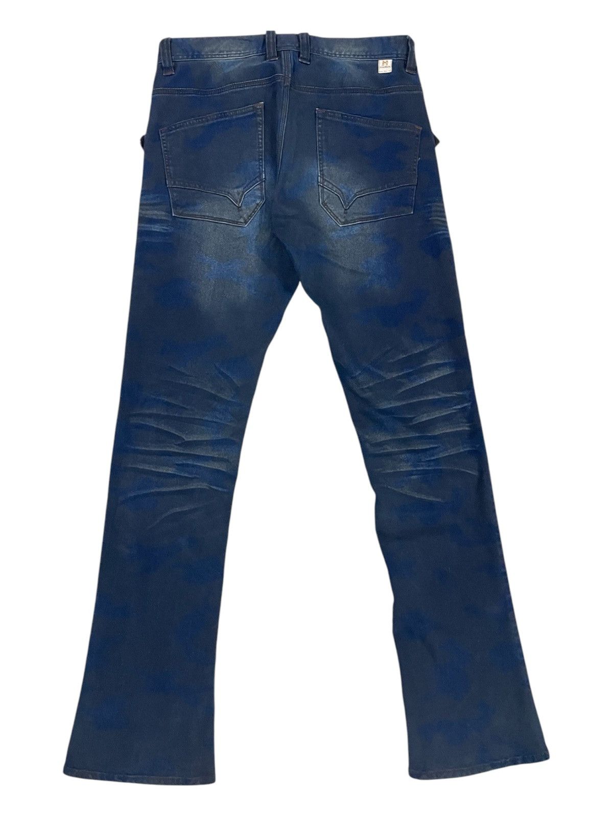 BUFFALO BOBS × HIDEAWAYS × Yasuyuki Ishii Y2K Super Flare Hideaways 🇯🇵 Moon Eclipse Camo Jeans Denim Size US 32 / EU 48 - 5 Thumbnail