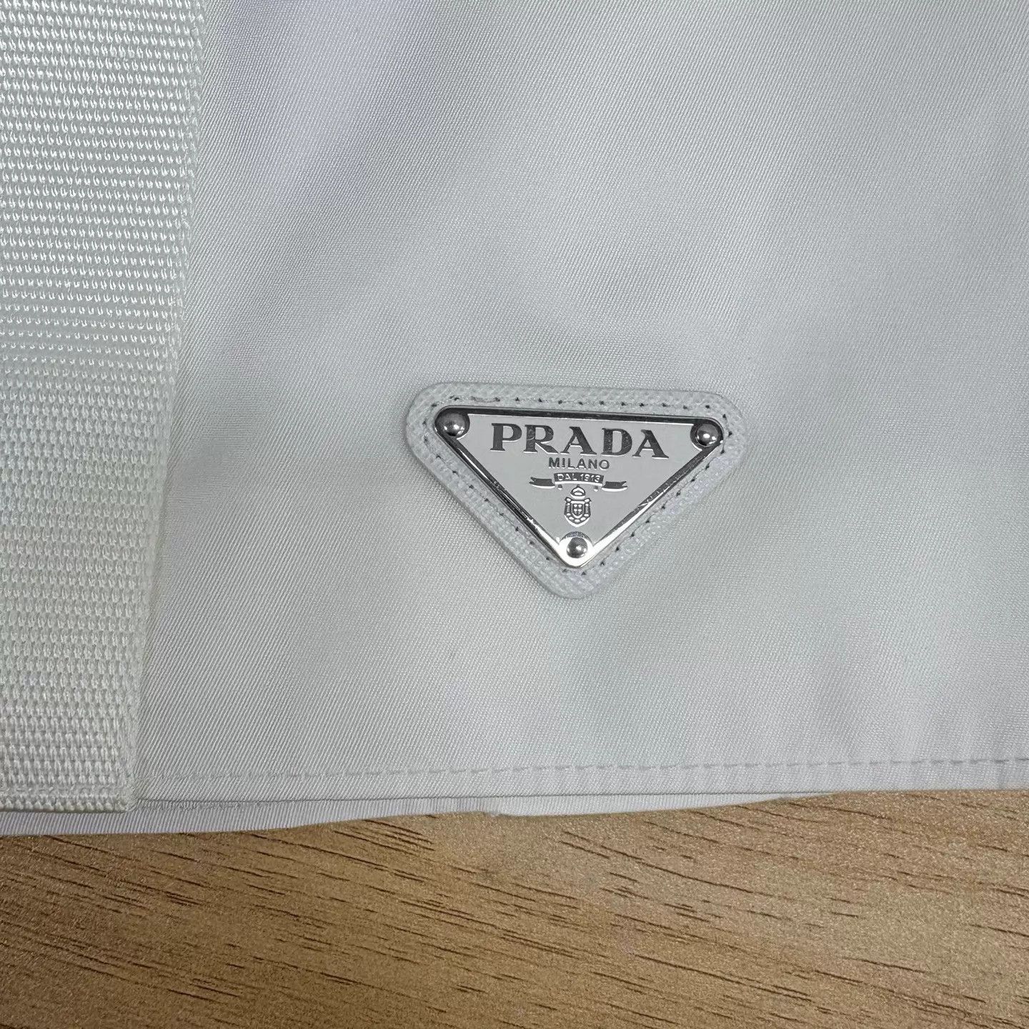 Prada Prada recycled nylon white short skirt NWT 40 Size 27" / US 4 / IT 40 - 3 Thumbnail