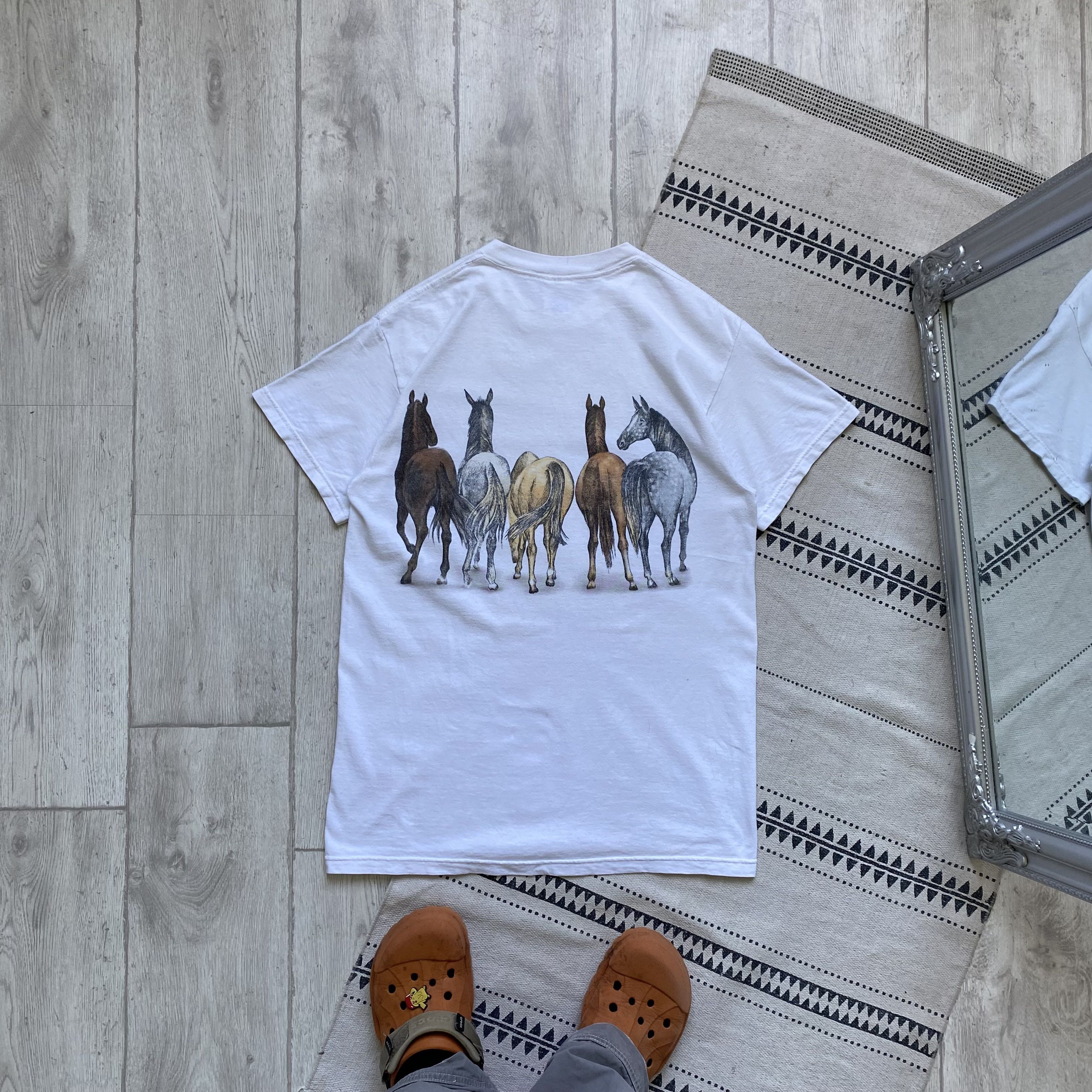 Gildan 🐎Vintage 90s USA Boston Horse Animal tee Y2K Bob Harrison Size US M / EU 48-50 / 2 - 9 Thumbnail