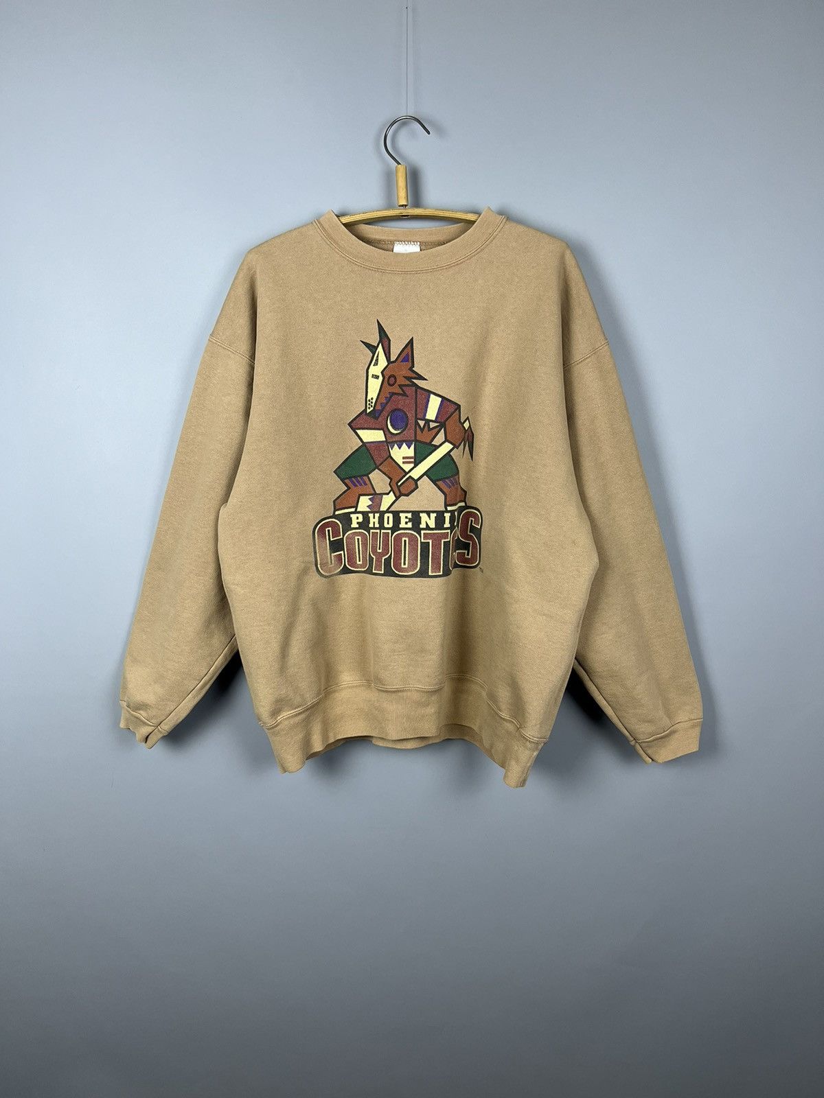 Vintage vintage 1990s Phoenix Coyotes Hockey Sweatshirt. Size US XL / EU 56 / 4 - 1 Thumbnail