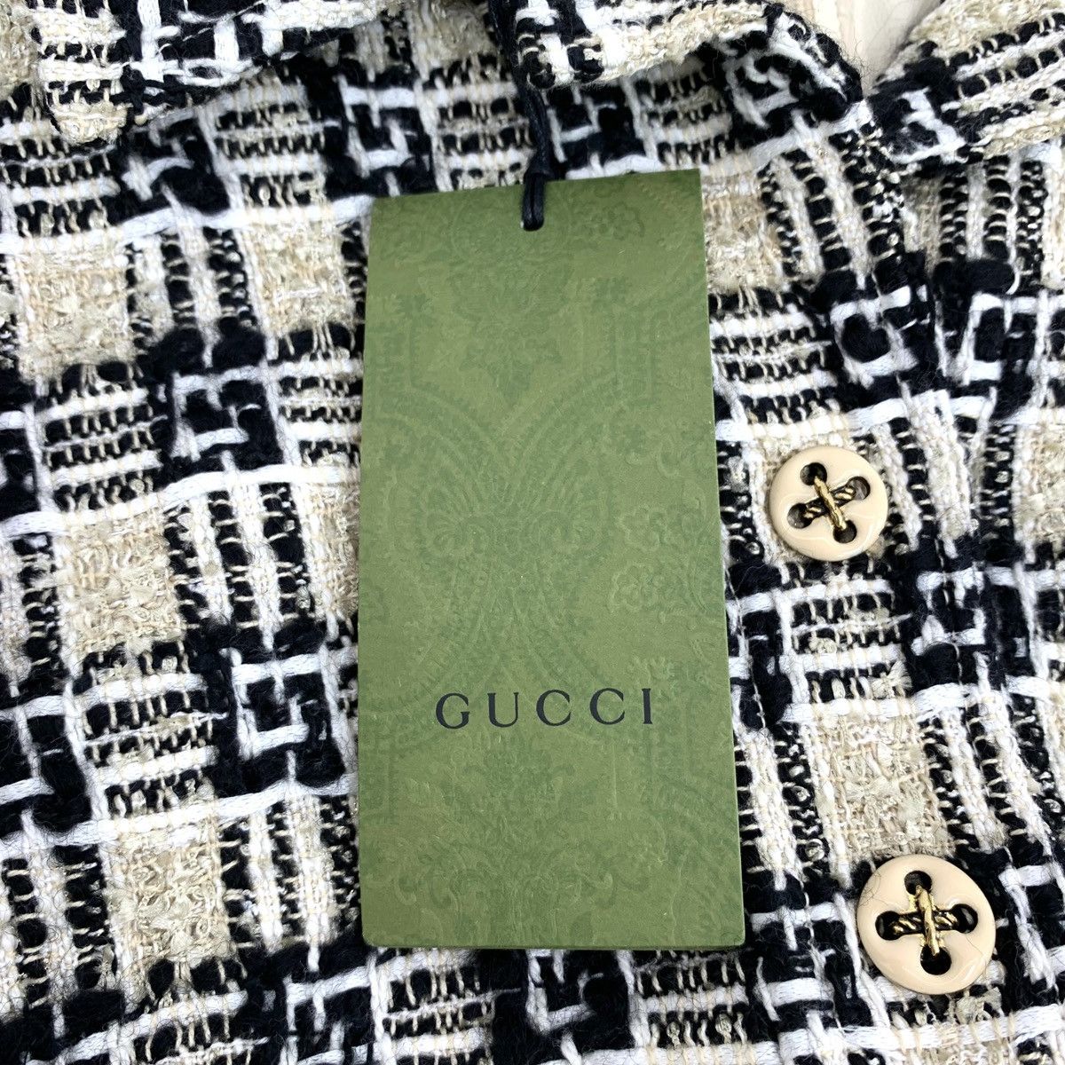 Gucci Gucci Plaid Woven Tweed Lapel Short Sleeve Dress K26WX Size M / US 6-8 / IT 42-44 - 7 Thumbnail