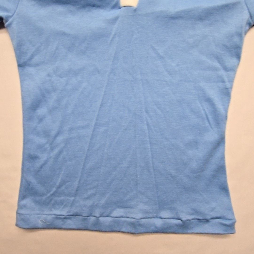 Vintage Vintage Le Riche Blank Henley Shirt Blue Striped S Tee Size S / US 4 / IT 40 - 2 Thumbnail