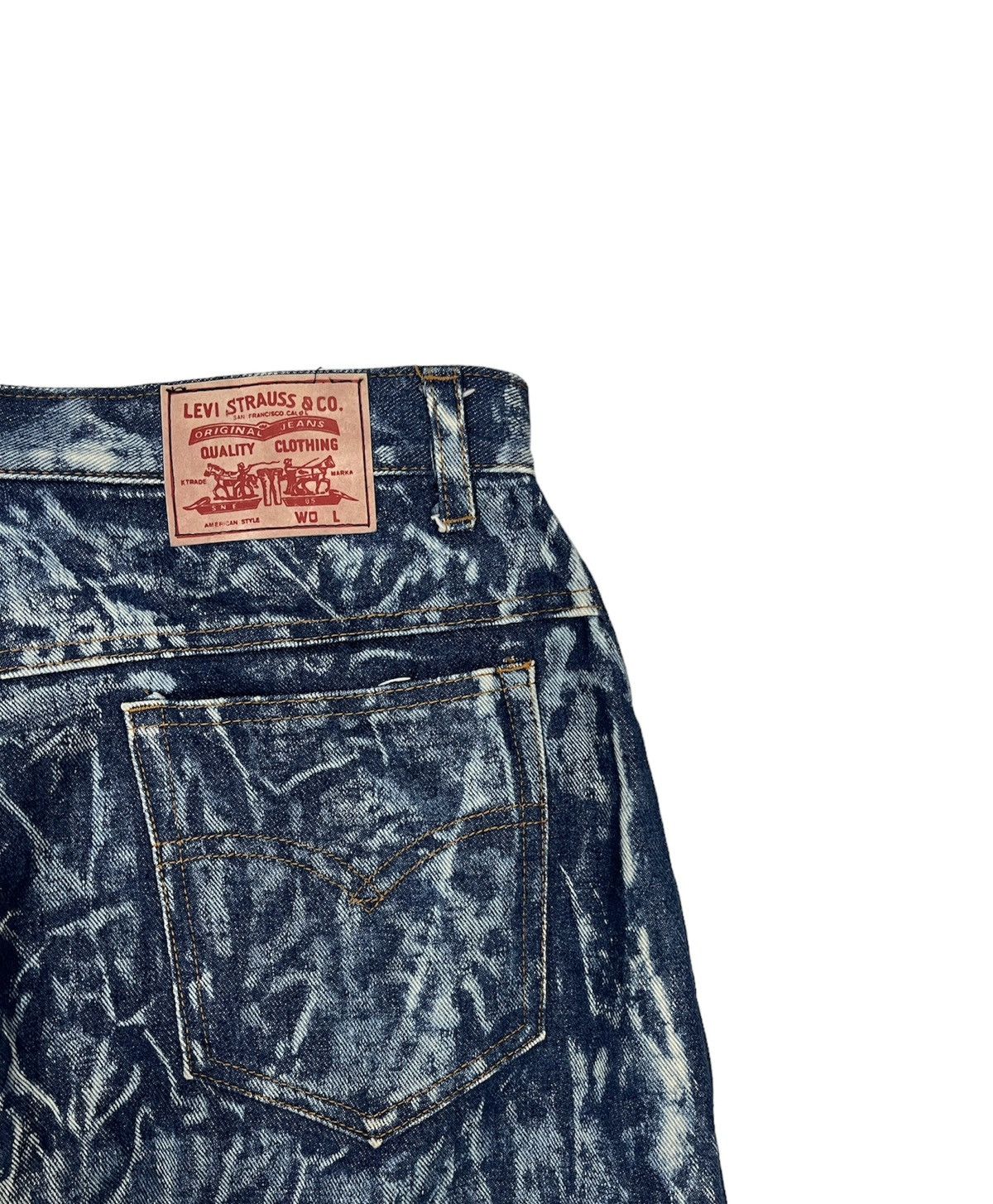 Levi's × Levi's Vintage Clothing × Vintage Vintage Levi’s 90s Stonewashed Blue Denim Jeans Skirt y2k 13 Size 24" / US 00 / IT 34 - 4 Thumbnail