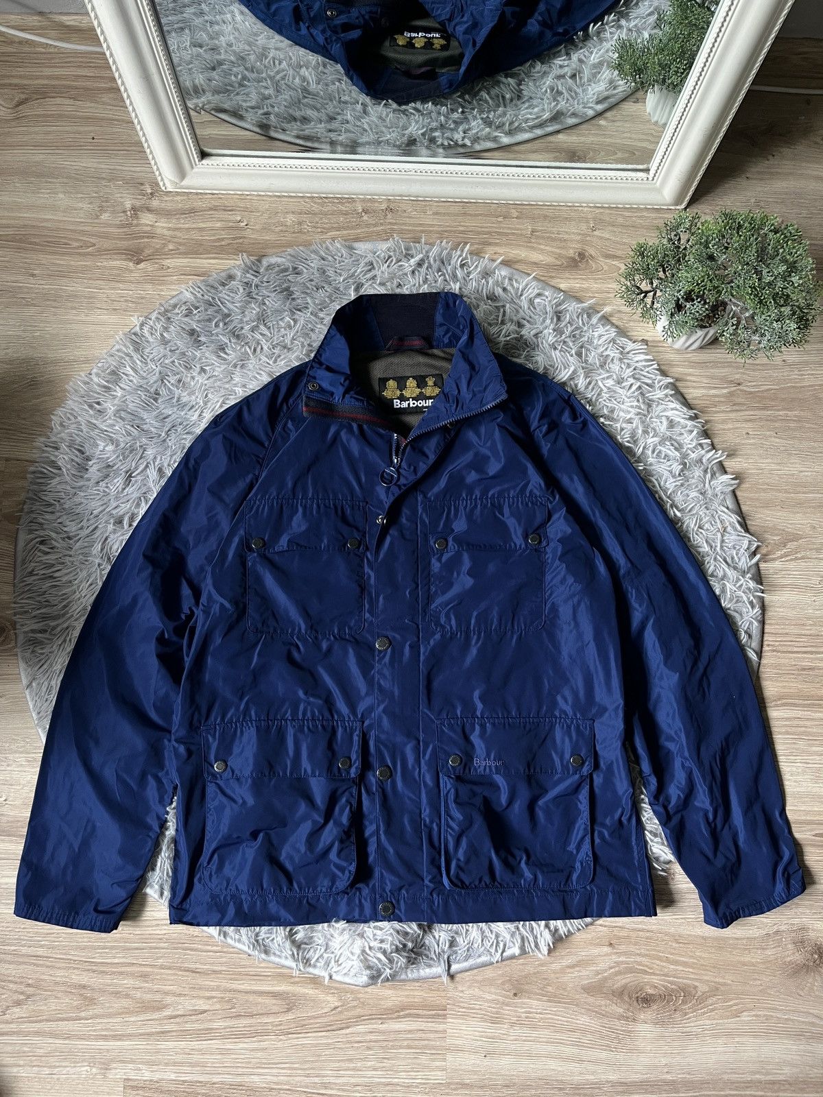 Barbour Barbour Inchkeith Men's Navy Blue Nautical Multipocket Field Jacket Size US XL / EU 56 / 4 - 1 Thumbnail