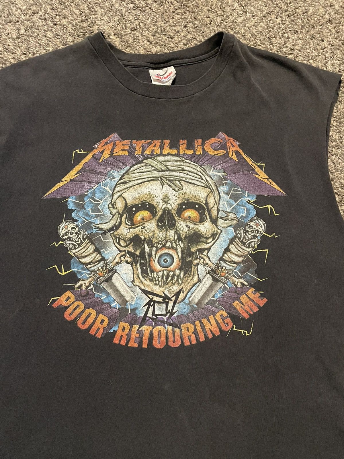 Band Tees × Metallica × Vintage 1998 Metallica Poor Retouring Me vintage shirt Size US XL / EU 56 / 4 - 4 Thumbnail
