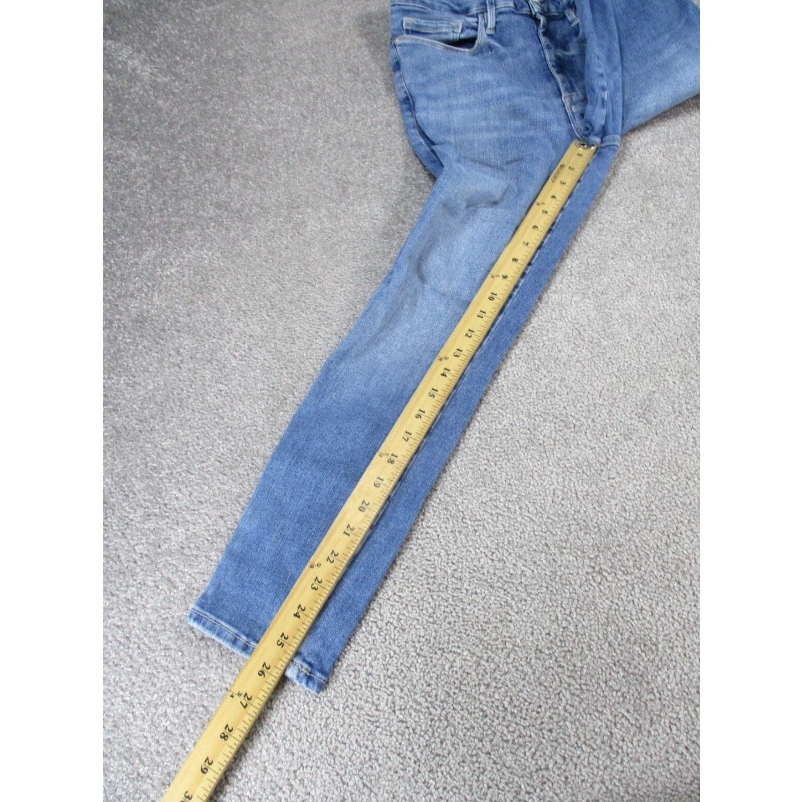 Frame VINTAGE FRAME Womens Skinny Crop Jeans Size 2 Light Wash Denim Zipper High Rise Size 26" / US 2 / IT 38 - 6 Thumbnail
